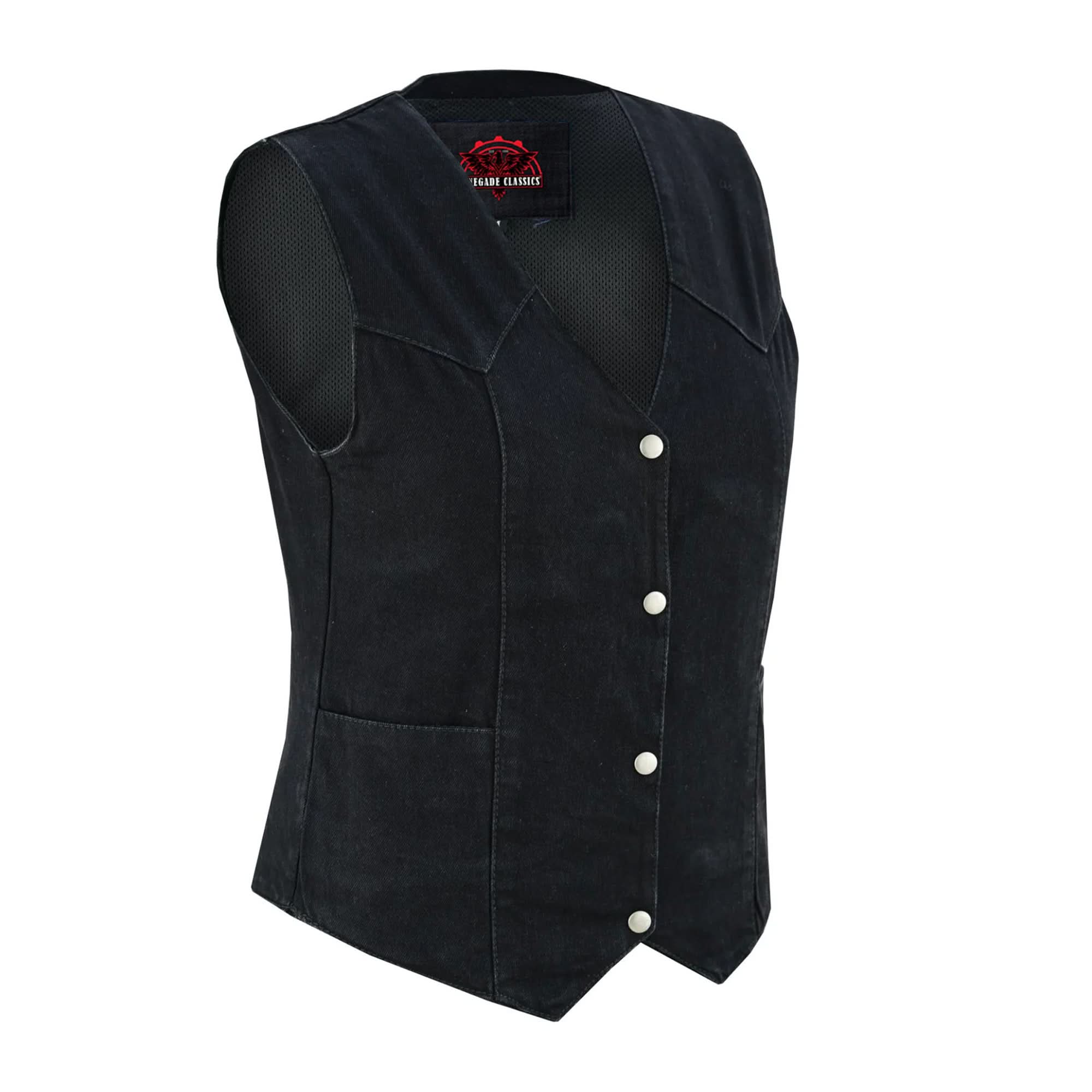 Breezy womens denim vest