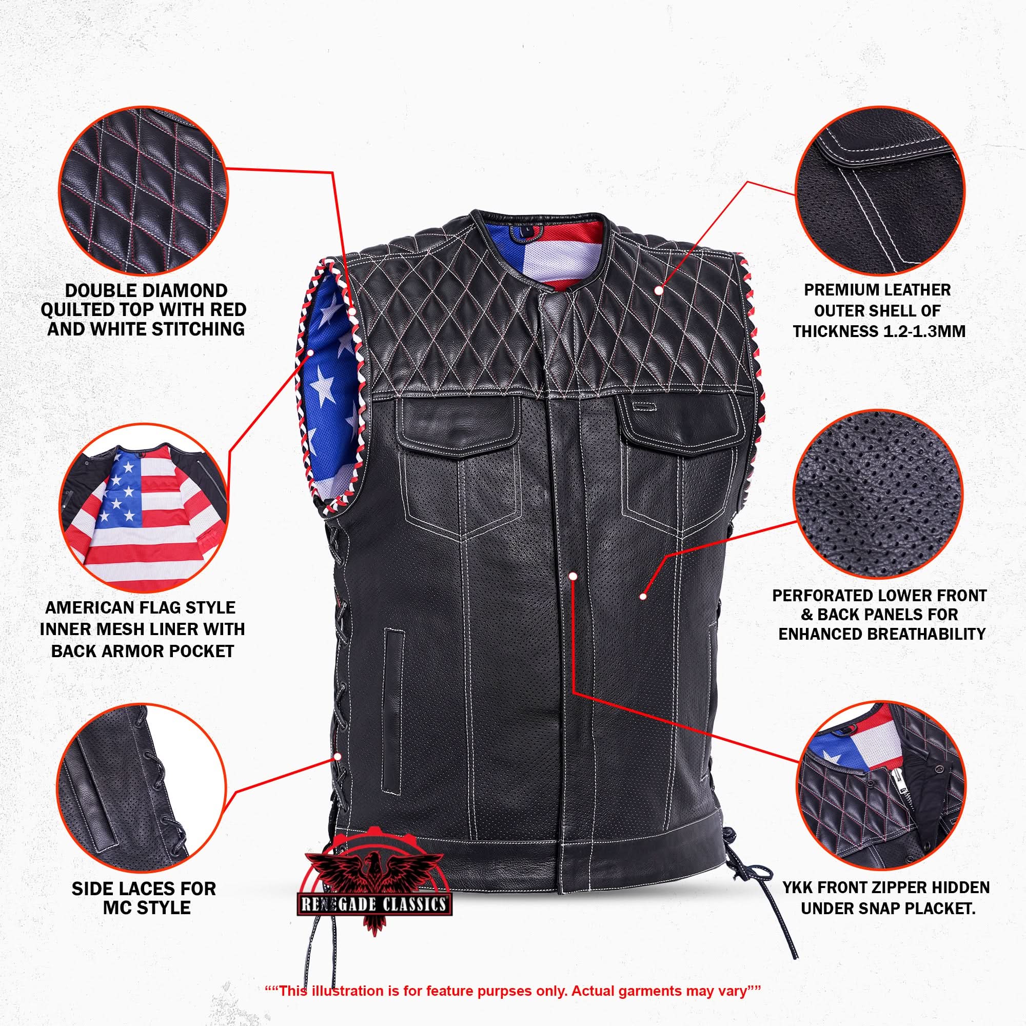 Throtlex Men's Leather Vest