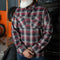 Riveter Men’s Maroon, Black, and White Flannel