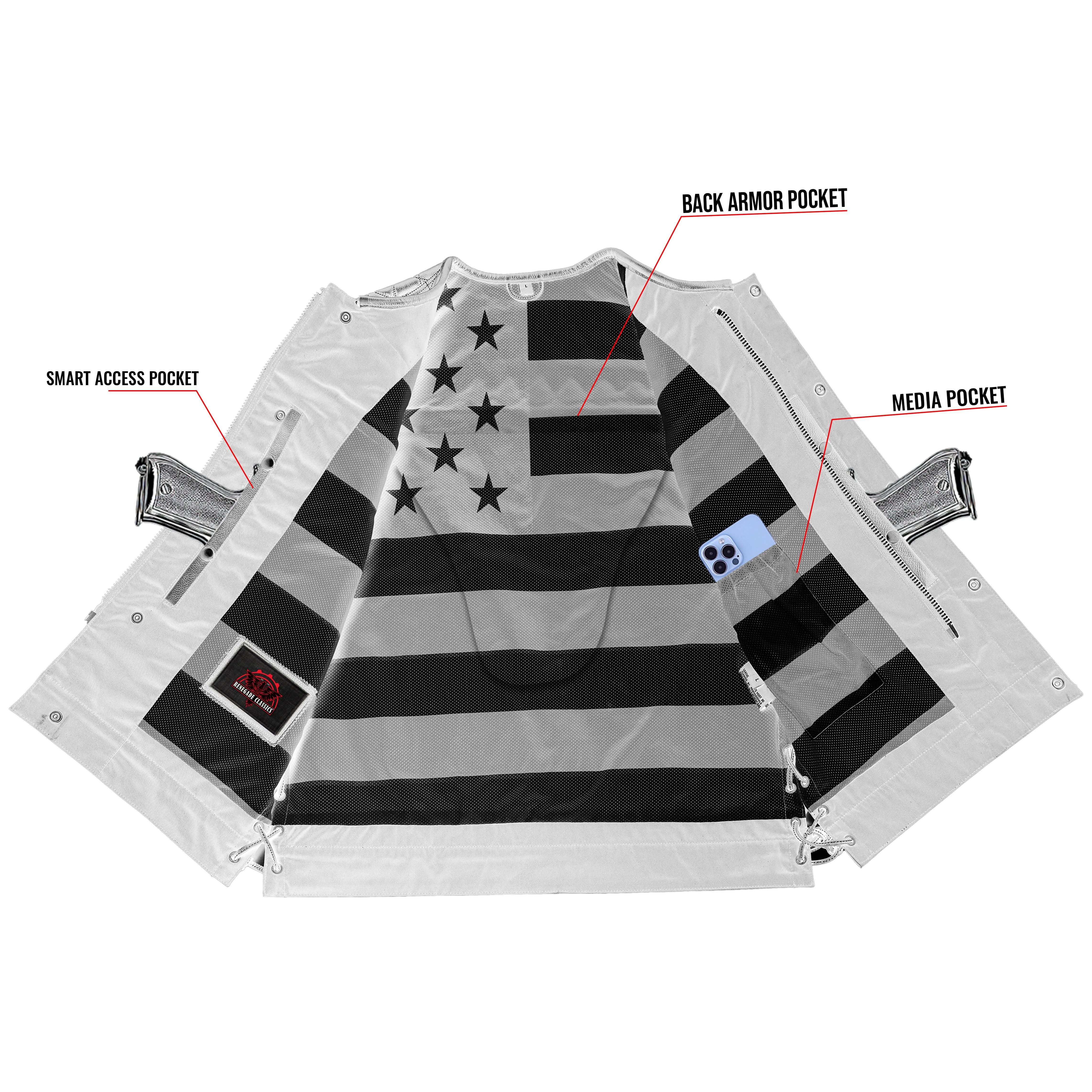 Throtlex Men's Leather Vest