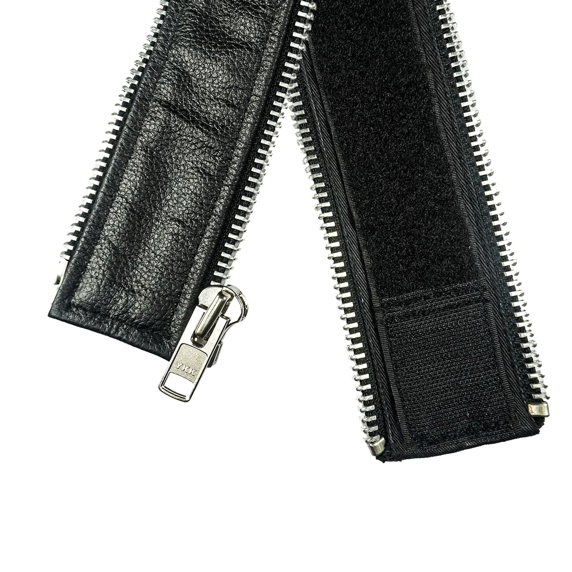 VXP501 Men's Black Universal Vest Expander Panel with Silver Aluminum Zip vest expanders Renegade Classics
