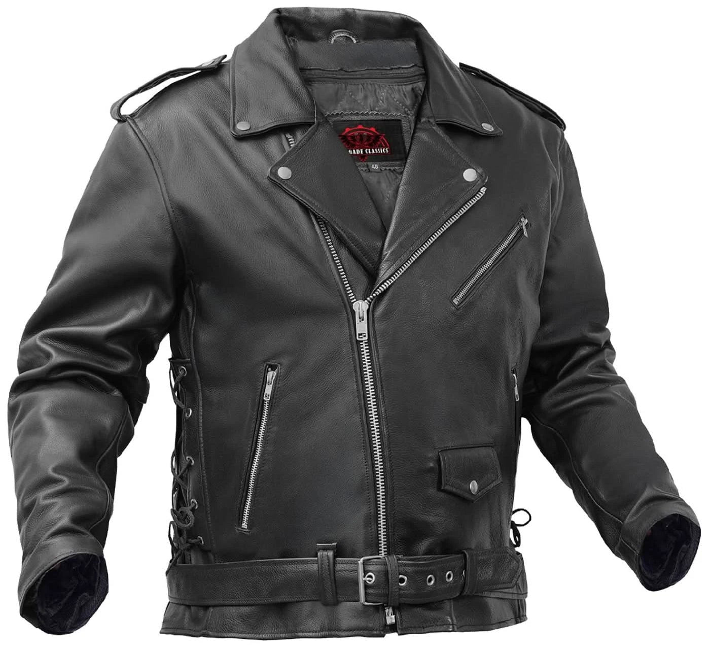 ジャケット・アウター FREEDOM leather riders jacket vintage Freedom Rider Black Men's Leather Jacket - Renegade Classics