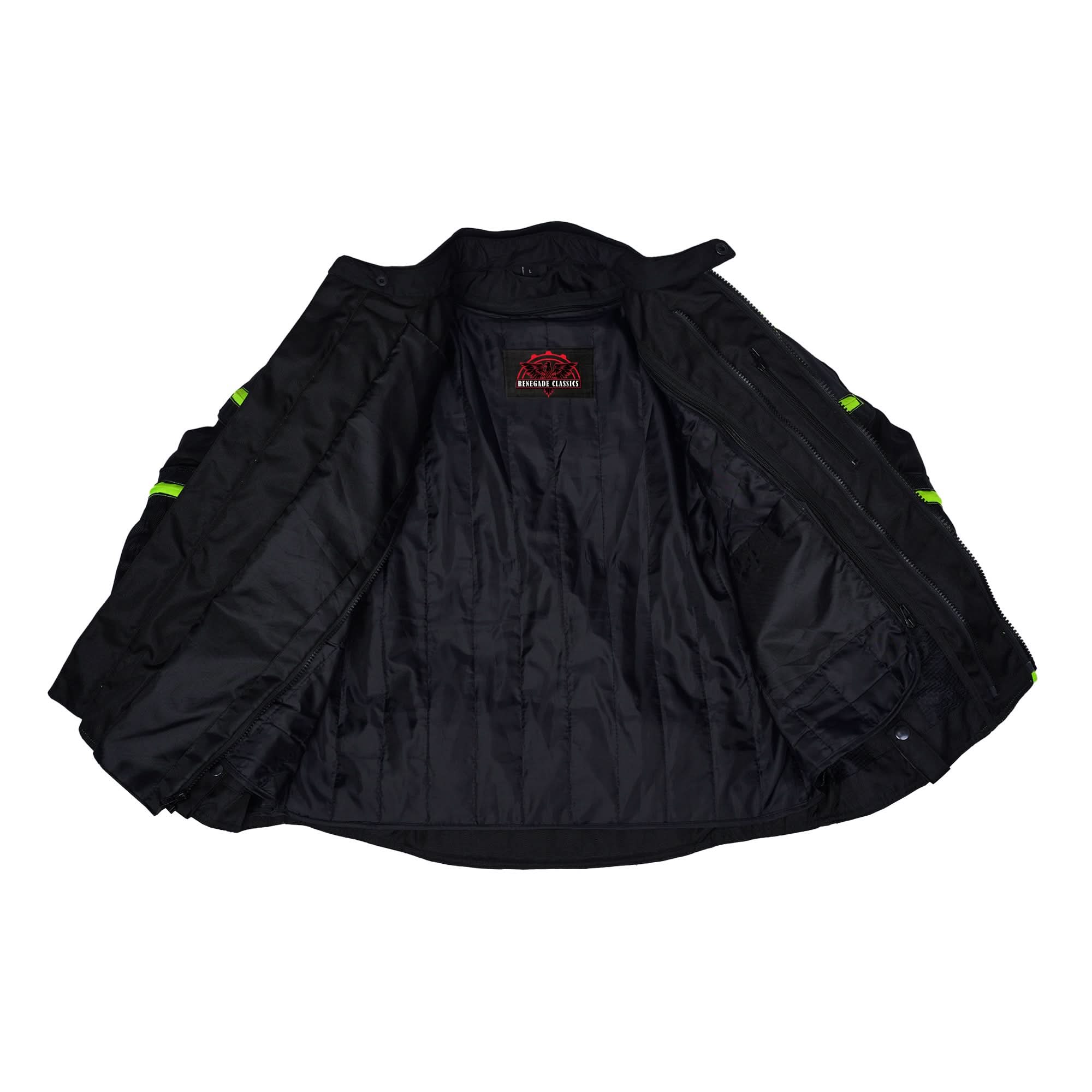 Impact Hi-Viz Mens  Mesh  Motorcycle Jacket