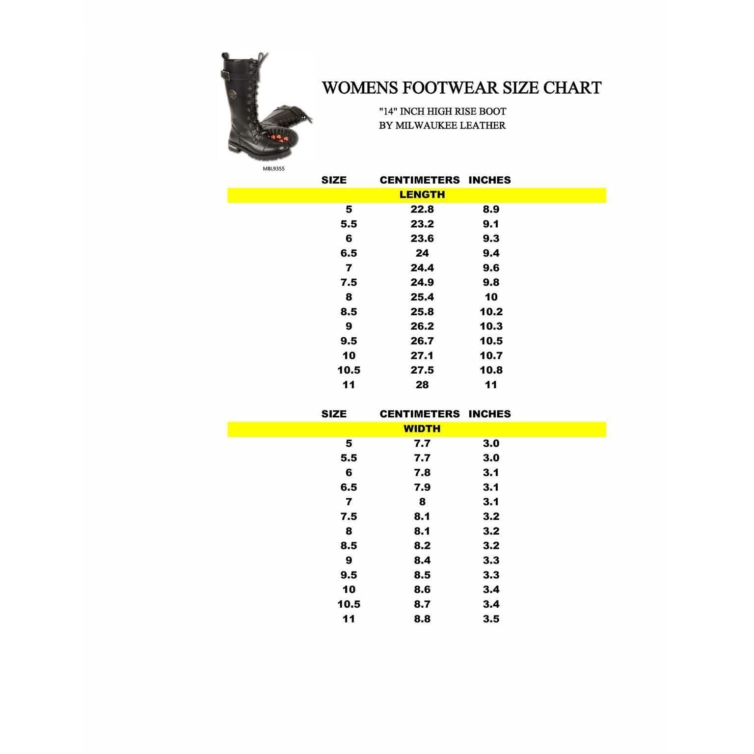 Milwaukee Leather Women's Black 14-inch Lace-Up High-Rise Leather Biker Rider Boots with Calf Buckle MBL9355