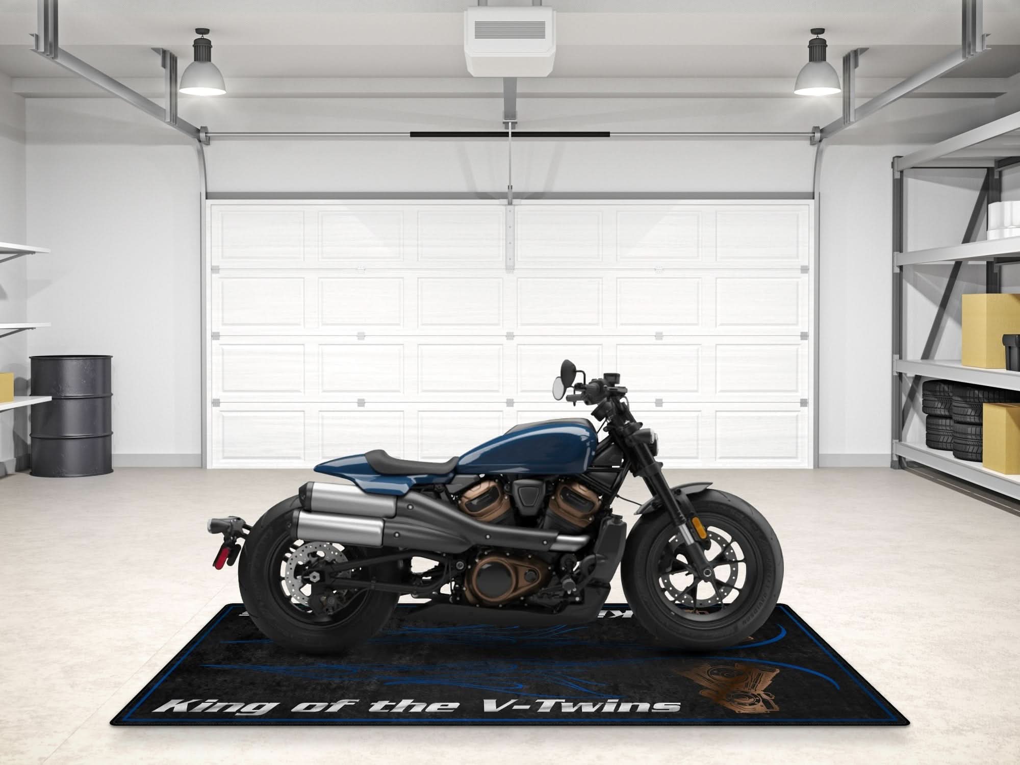 Designed Pit Mat for Cruiser Motorcycle "King of the V-Twins" - MM732