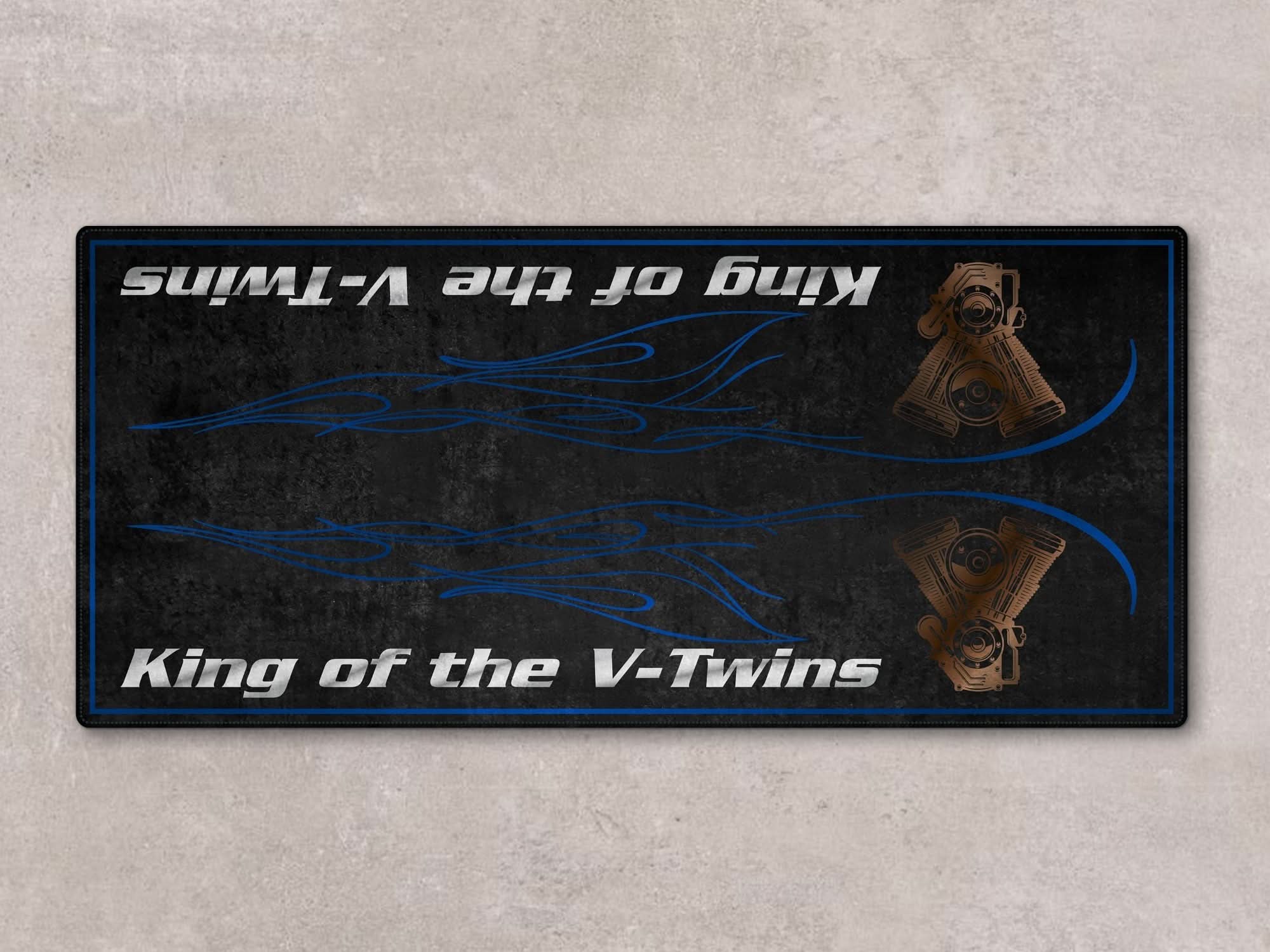 Designed Pit Mat for Cruiser Motorcycle "King of the V-Twins" - MM732