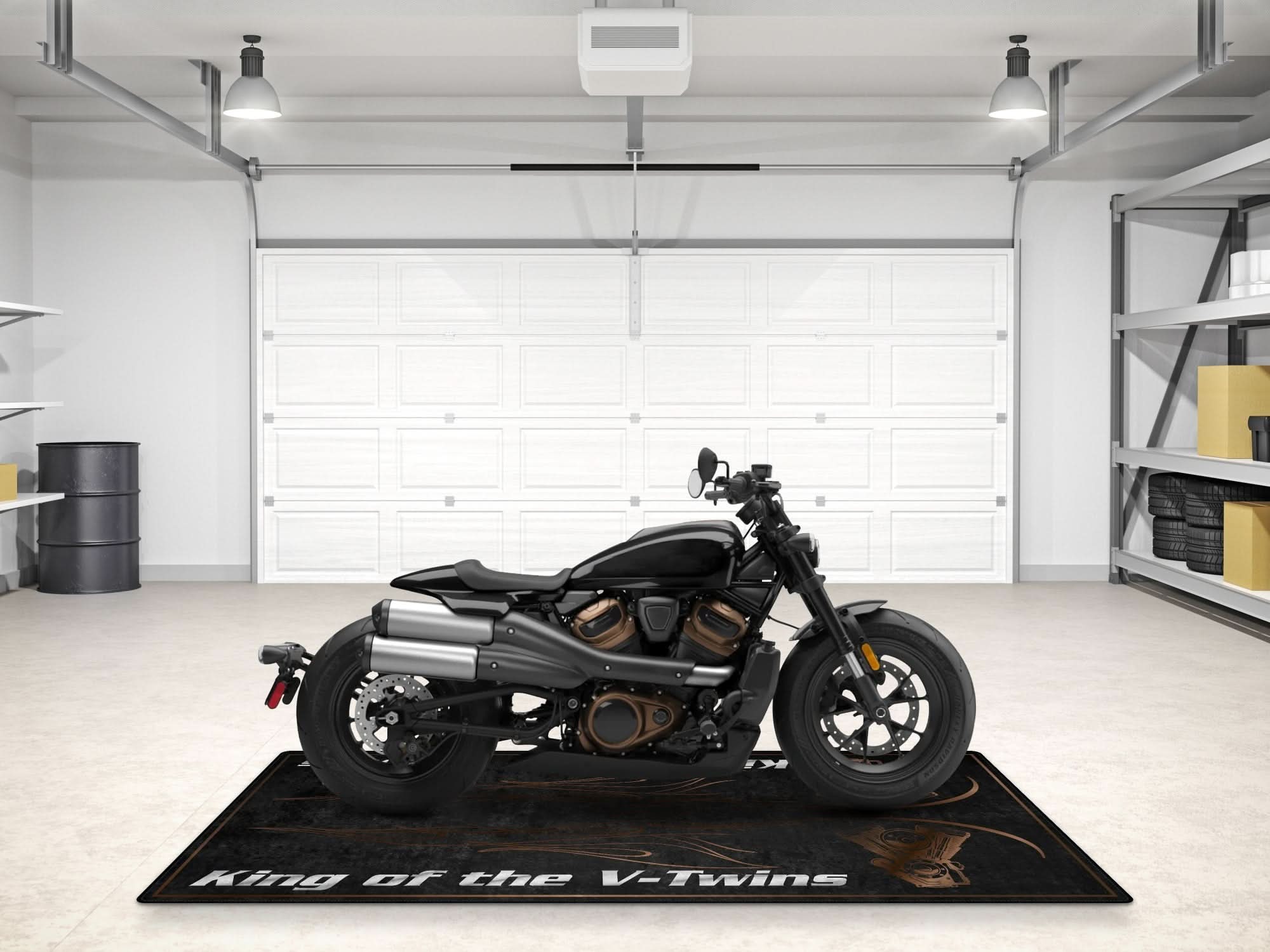 Designed Pit Mat for Cruiser Motorcycle "King of the V-Twins" - MM732