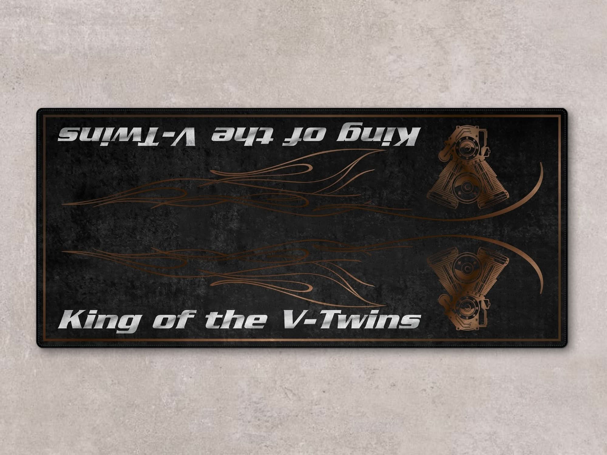 Designed Pit Mat for Cruiser Motorcycle "King of the V-Twins" - MM732