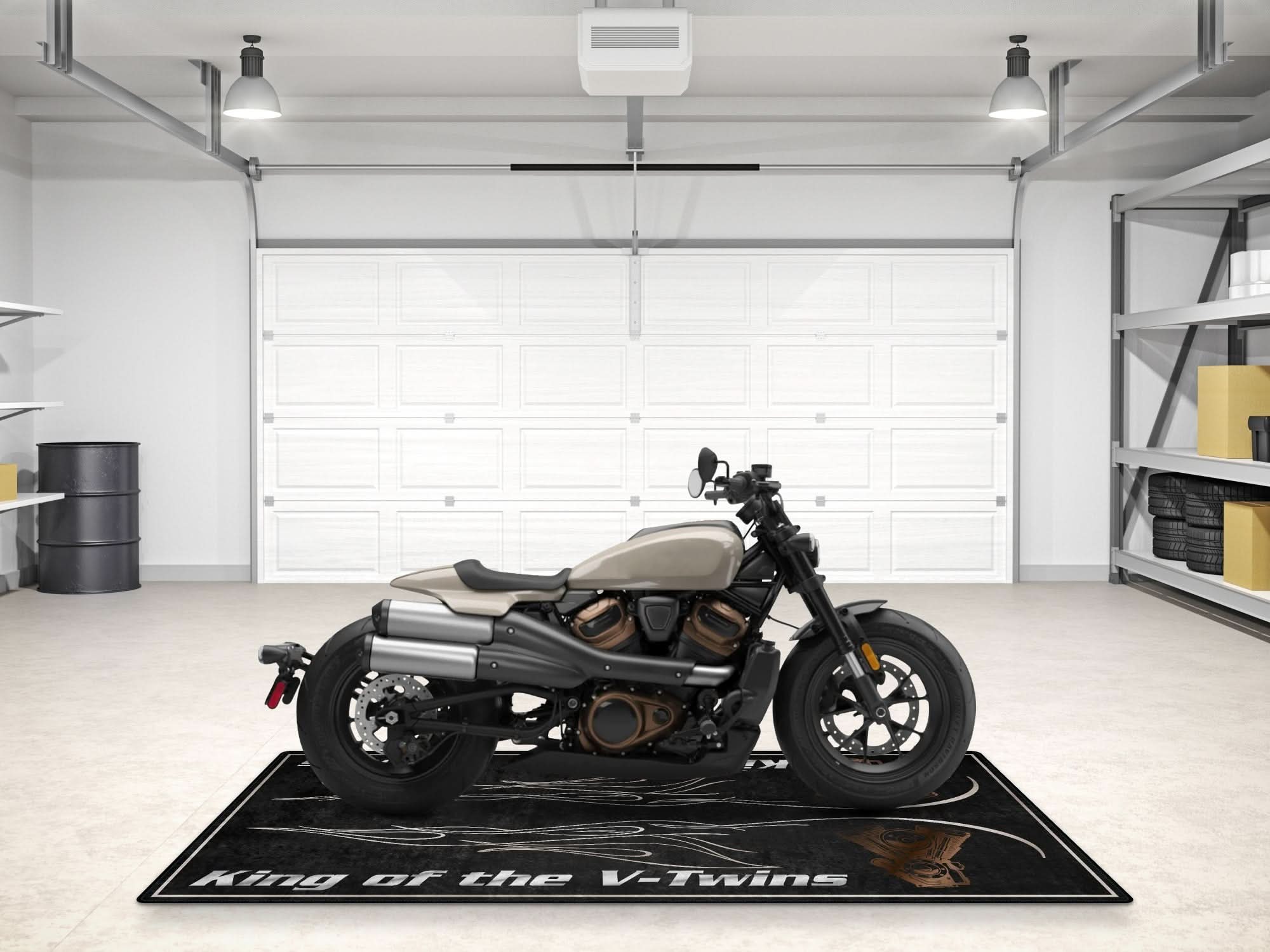 Designed Pit Mat for Cruiser Motorcycle "King of the V-Twins" - MM732
