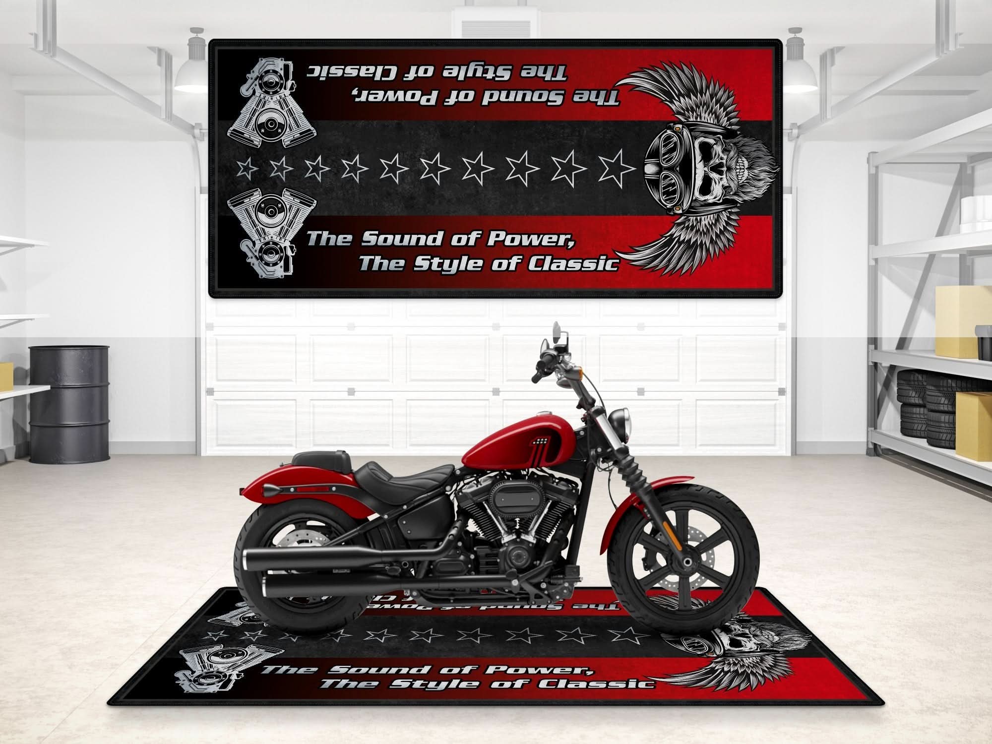 Motorcycle Mat for Motorcycle "The Sound of Power" - MM734