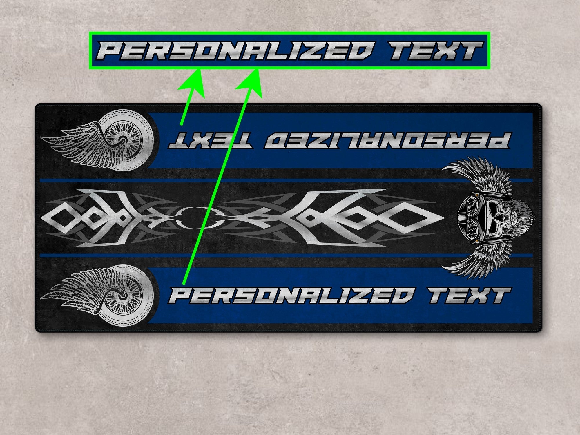 Motorcycle Mat For Cruiser Motorcycle "The Lord of Cool" - MM738