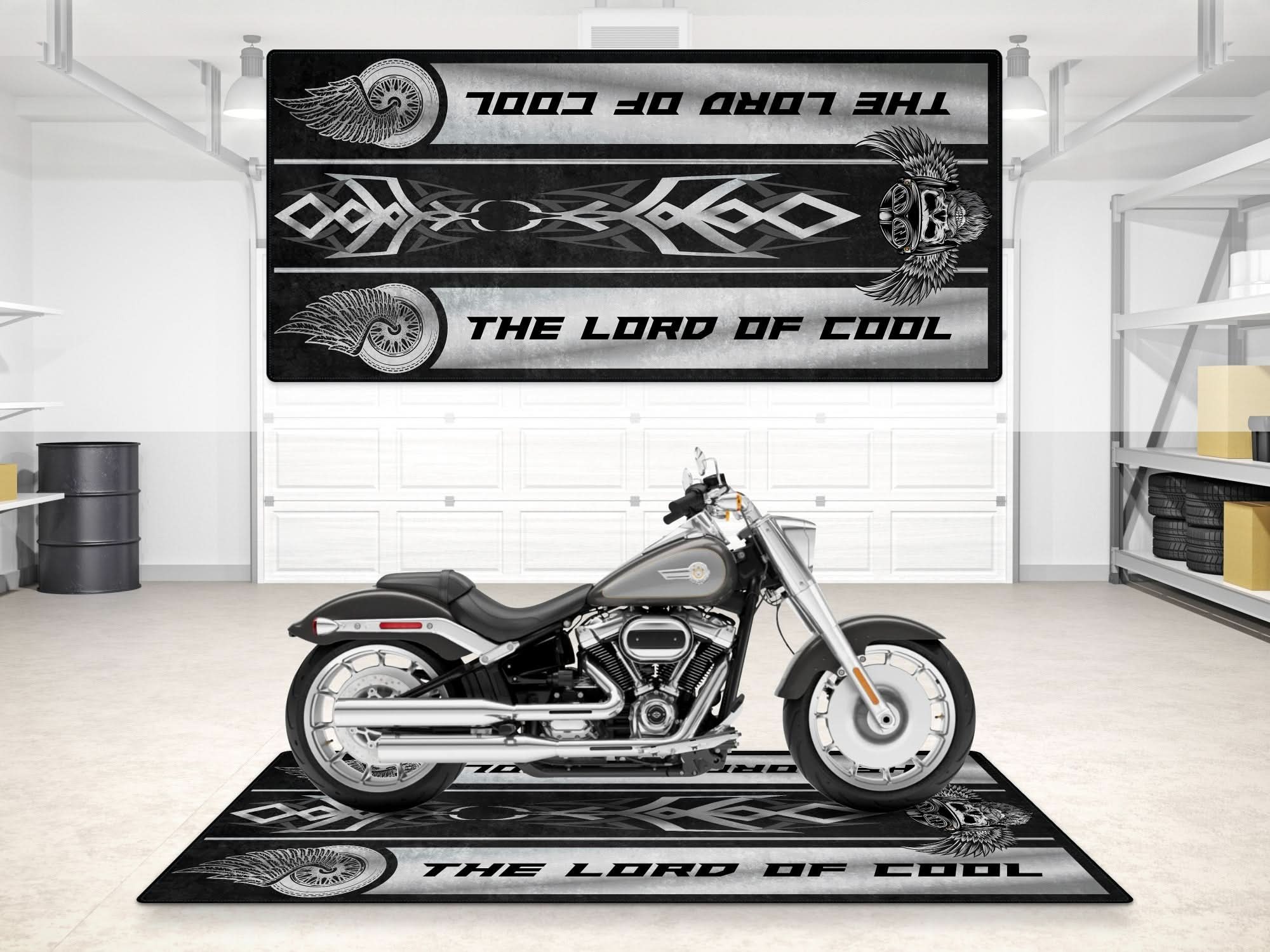 Motorcycle Mat For Cruiser Motorcycle "The Lord of Cool" - MM738