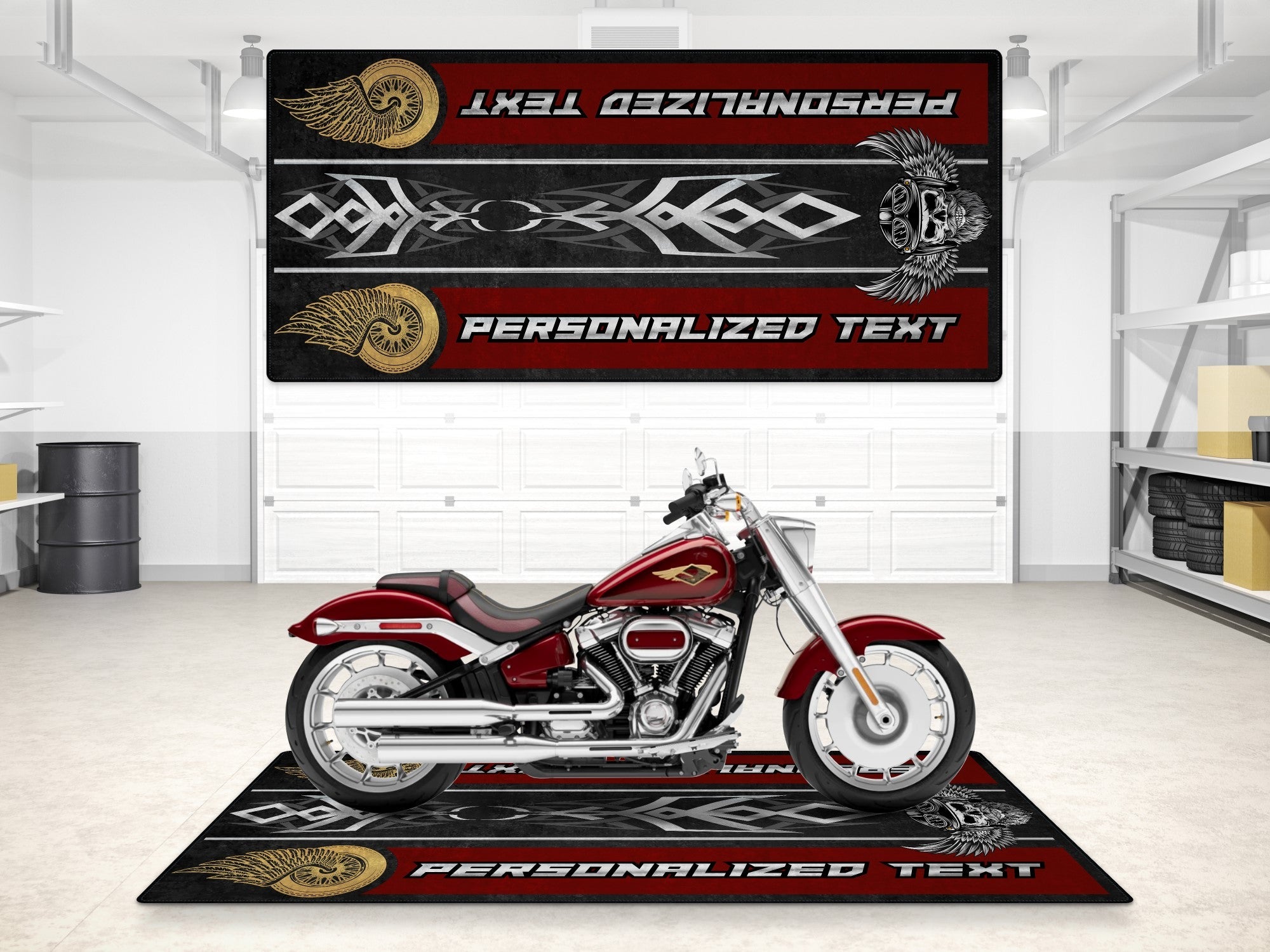 Motorcycle Mat For Cruiser Motorcycle "The Lord of Cool" - MM738