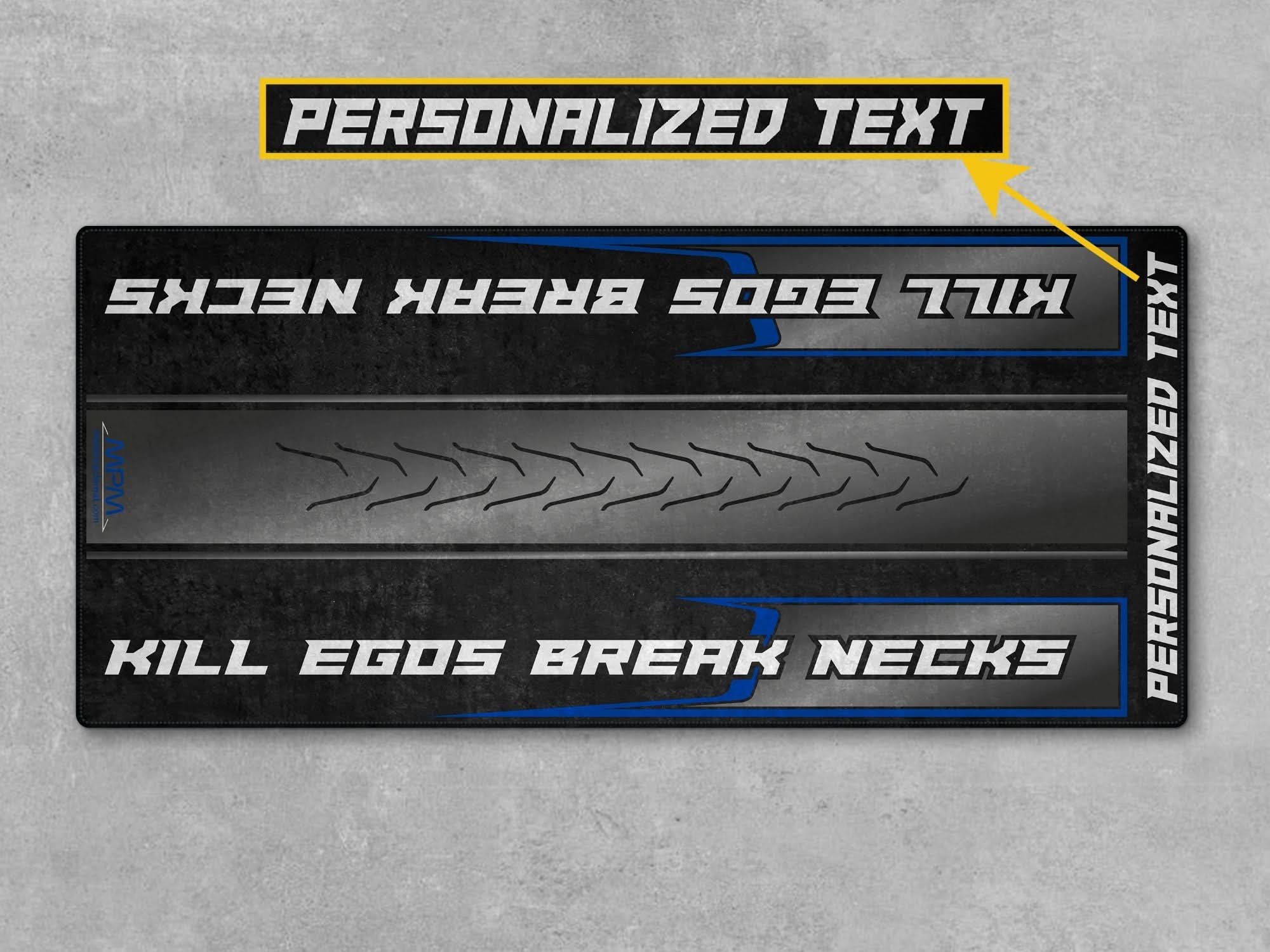 Motorcycle Mat for Cruiser Motorcycle "Kill Egos Break Necks" - MM739