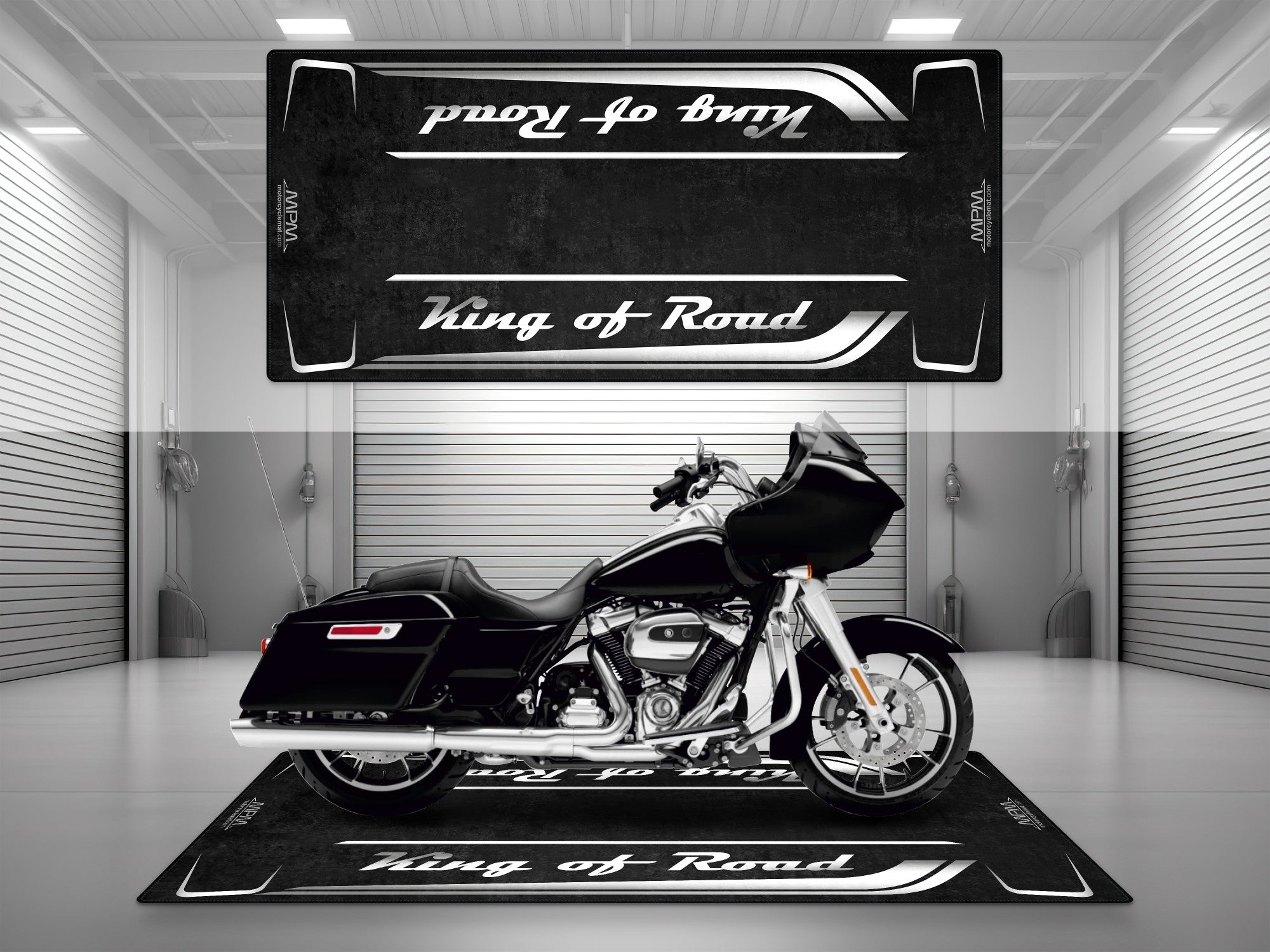 Motorcycle Mat for Cruiser Motorcycle "King of Road" - MM7342