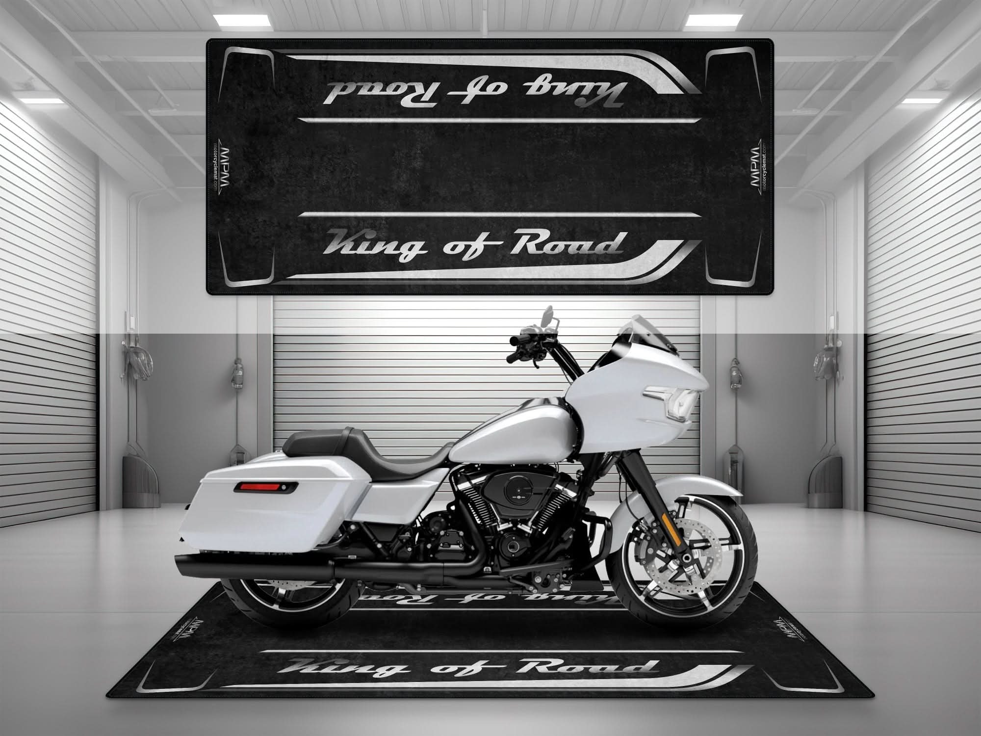 Motorcycle Mat for Cruiser Motorcycle "King of Road" - MM7342