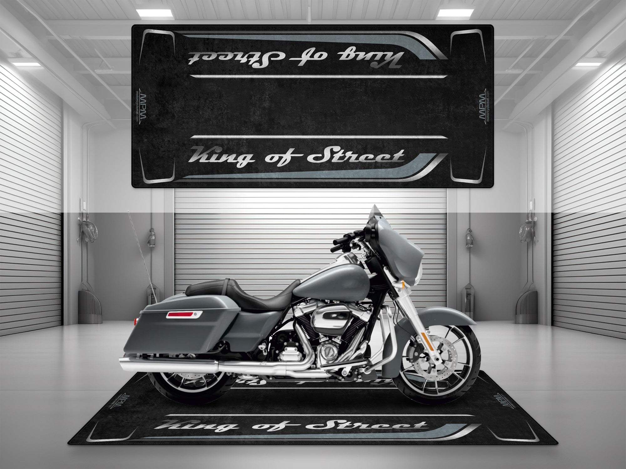 Motorcycle Mat for Cruiser Motorcycle "King of Street" - MM7343