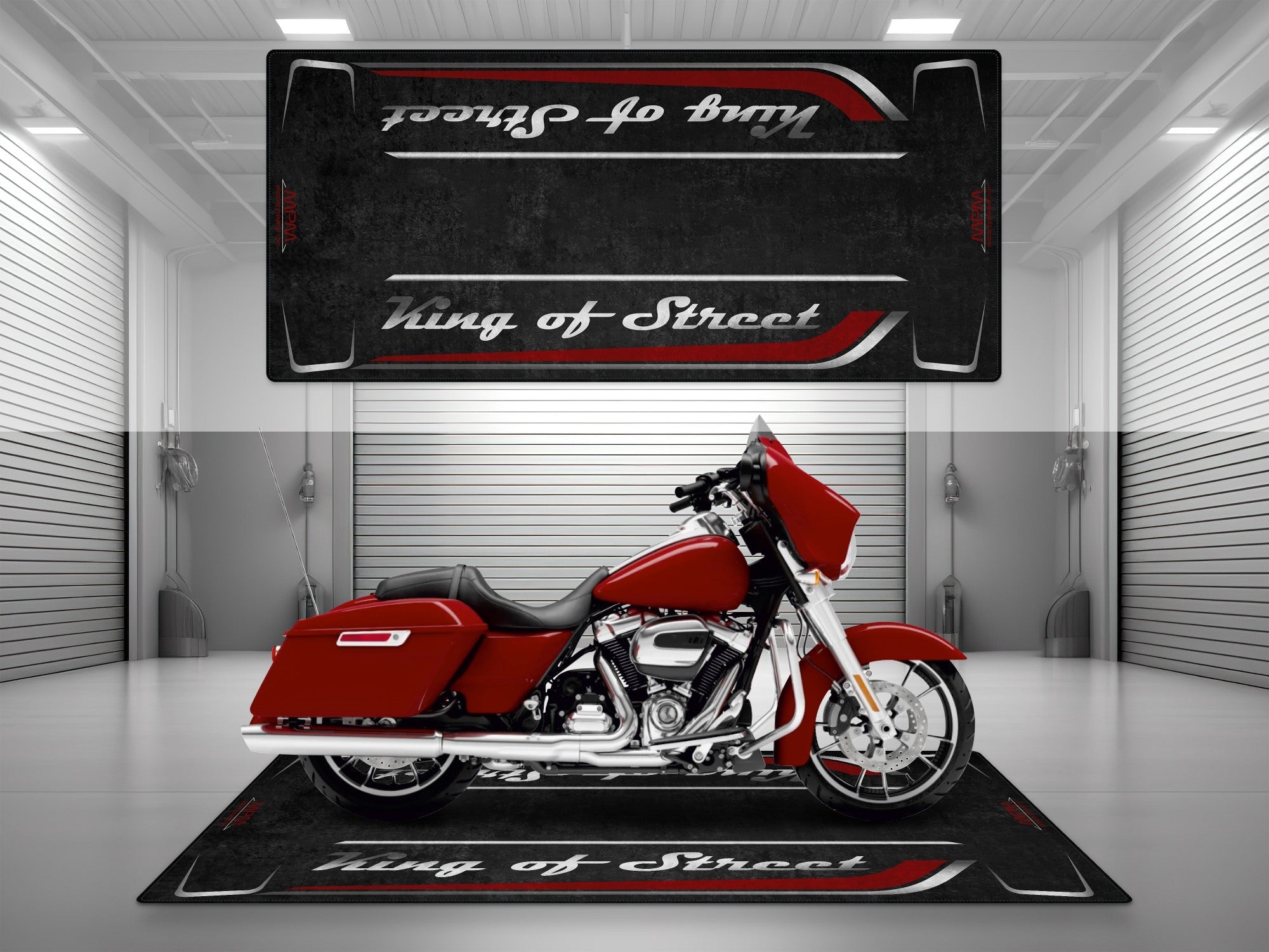 Motorcycle Mat for Cruiser Motorcycle "King of Street" - MM7343