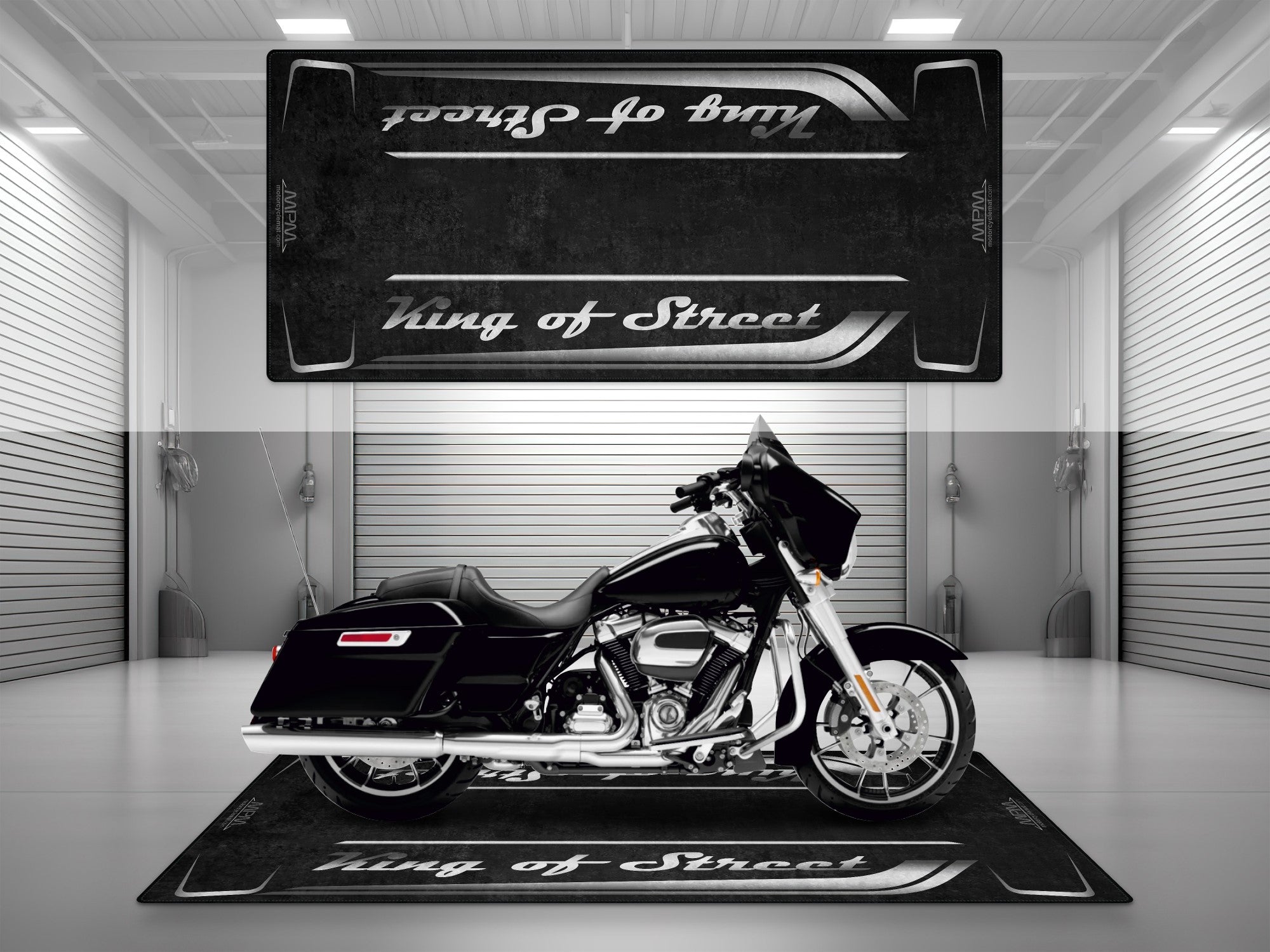 Motorcycle Mat for Cruiser Motorcycle "King of Street" - MM7343