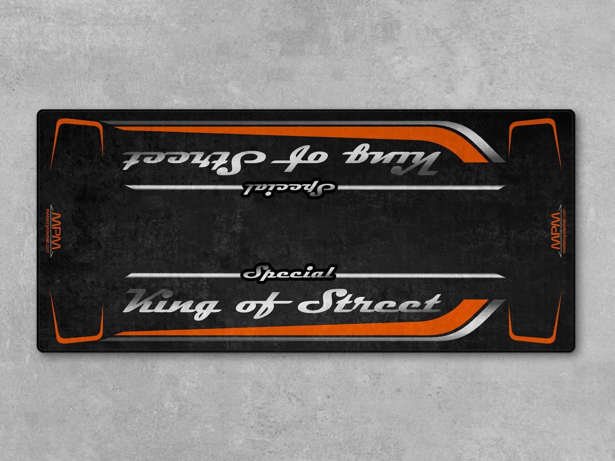 Motorcycle Mat for Cruiser Motorcycle "Special King of Street" - MM7345
