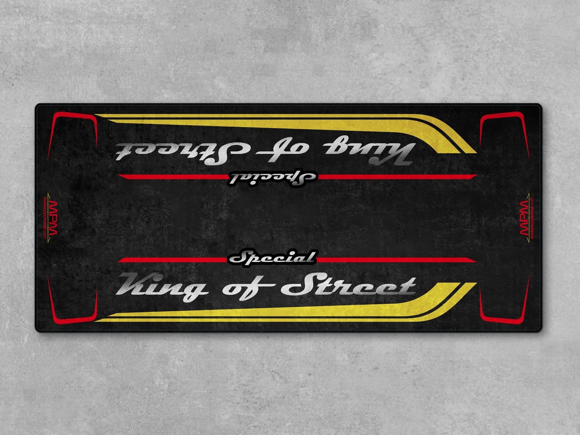 Motorcycle Mat for Cruiser Motorcycle "Special King of Street" - MM7345