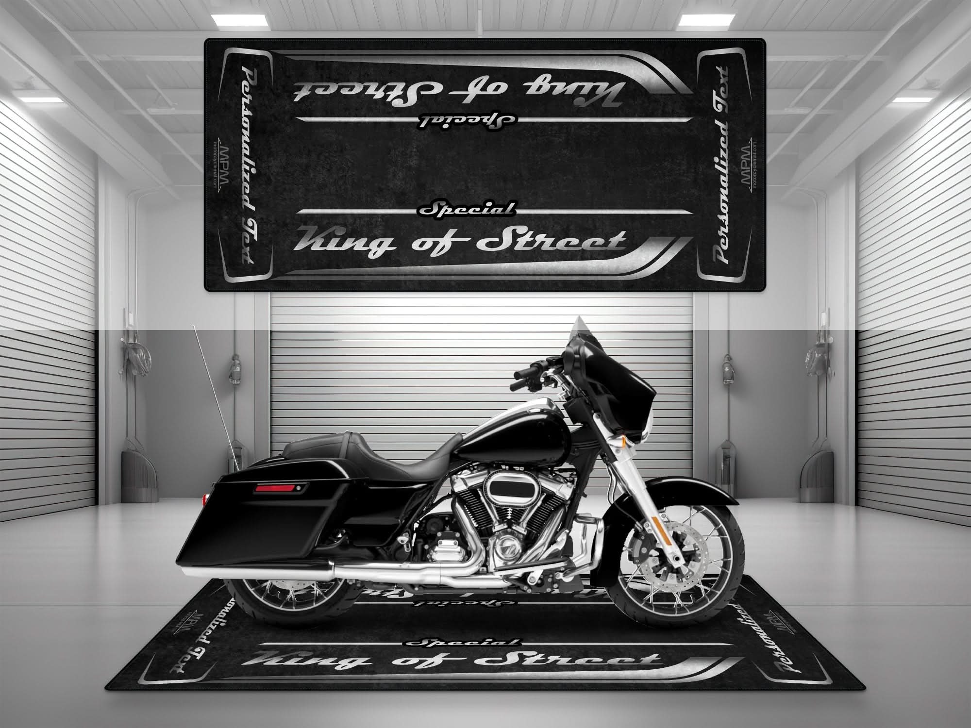 Motorcycle Mat for Cruiser Motorcycle "Special King of Street" - MM7345