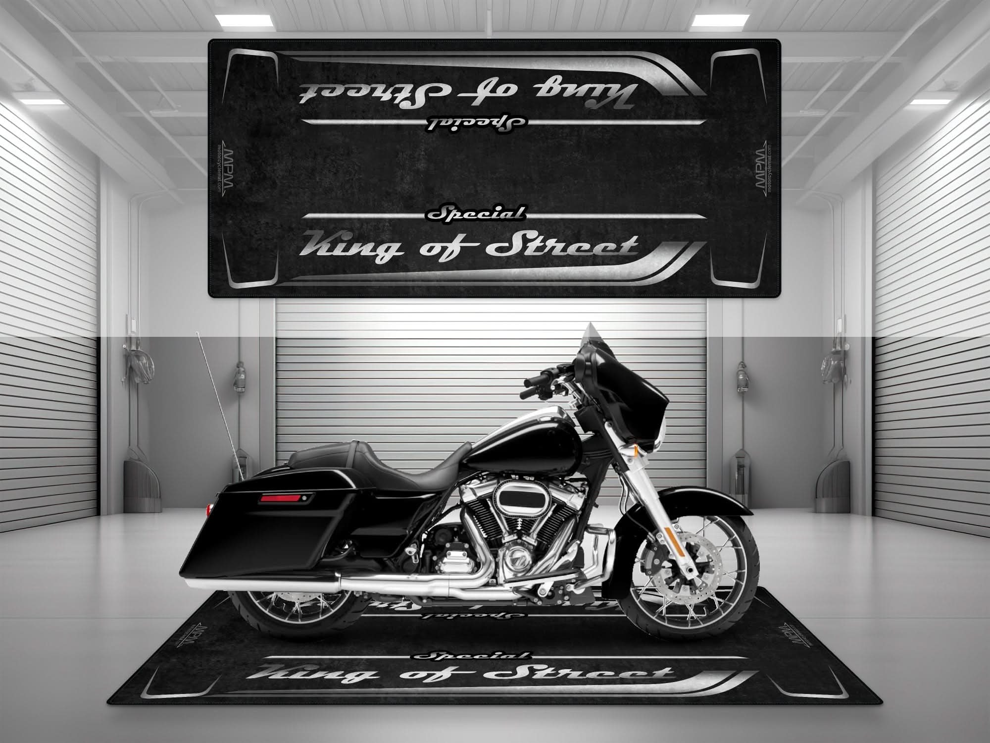 Motorcycle Mat for Cruiser Motorcycle "Special King of Street" - MM7345