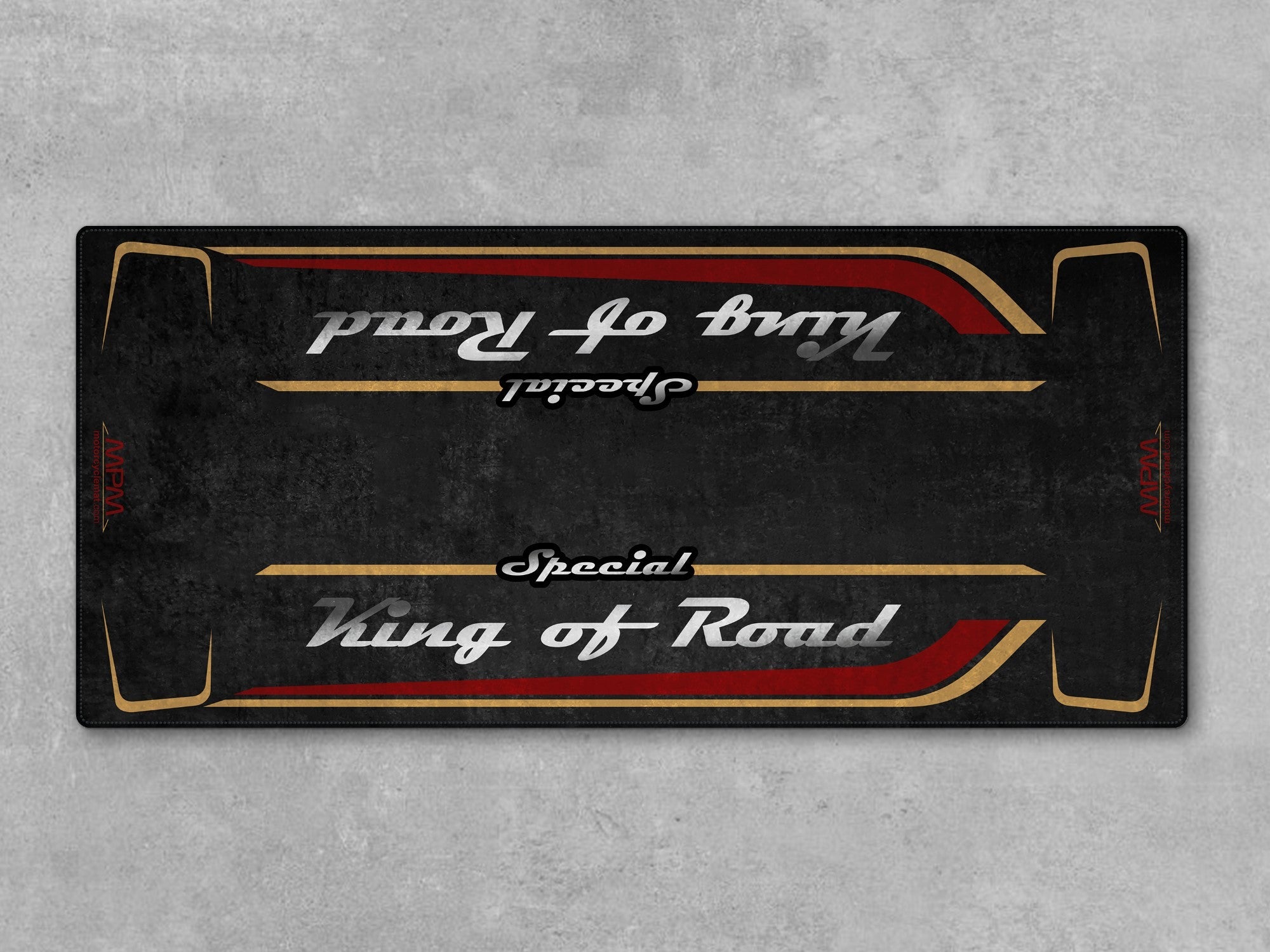 Motorcycle Mat for Cruiser Motorcycle "Special King of Road" - MM7346