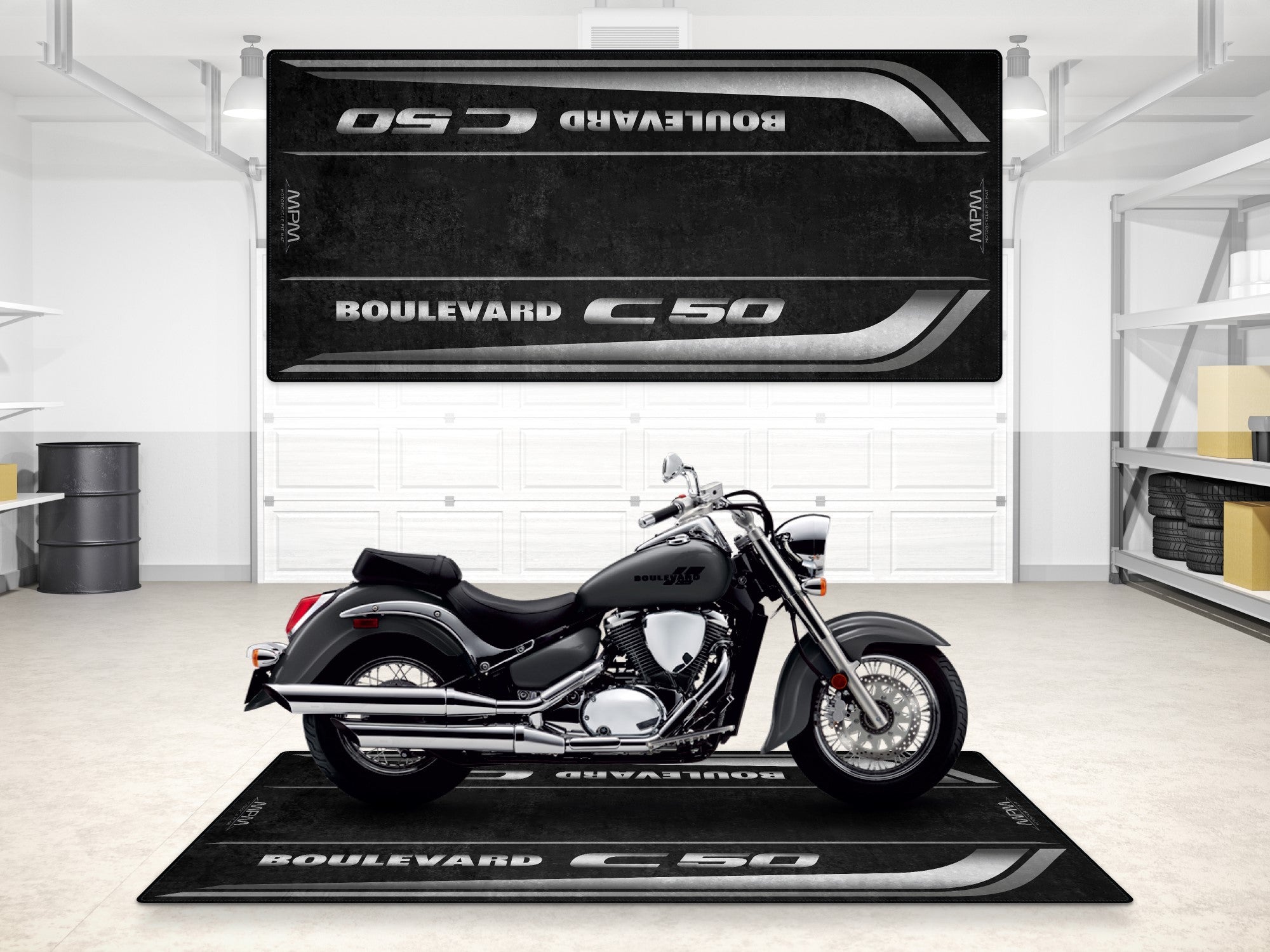 Designed Pit Mat for Suzuki Boulevard C5 Motorcycle - MM7367