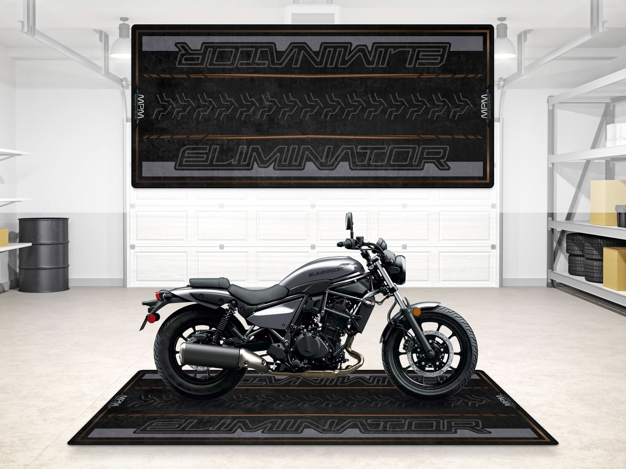 Designed Pit Mat for Kawasaki Eliminator Motorcycle - MM7422