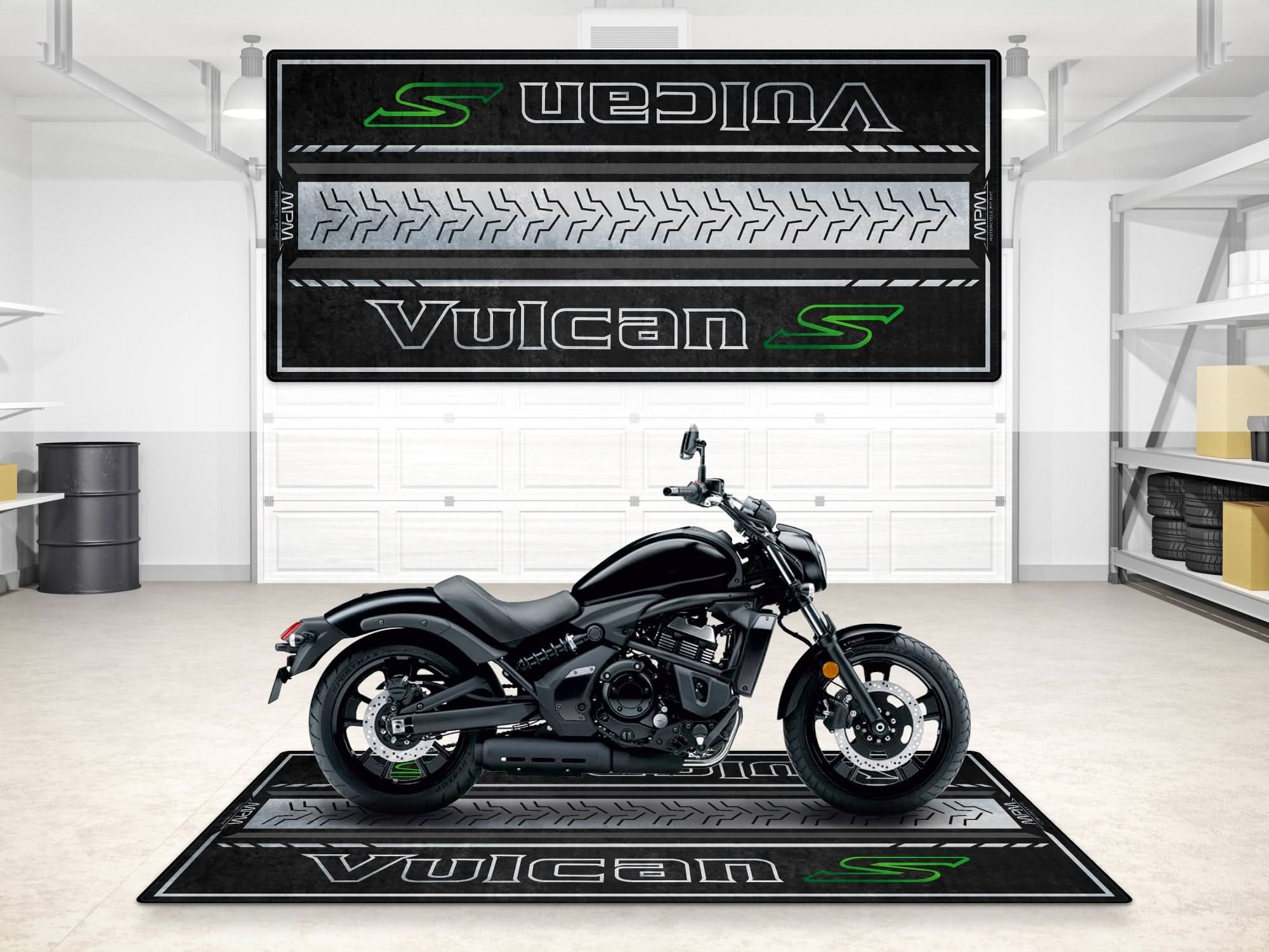 Designed Pit Mat for Kawasaki Vulcan S Motorcycle - MM7424