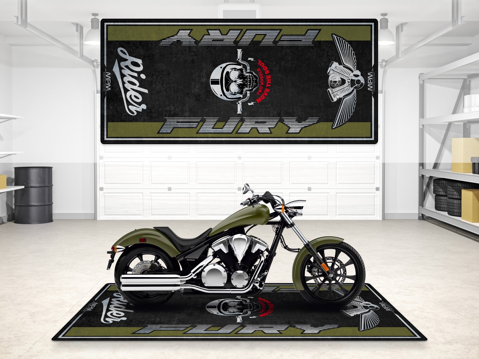 Designed Pit Mat for Honda Fury Motorcycle - MM7435