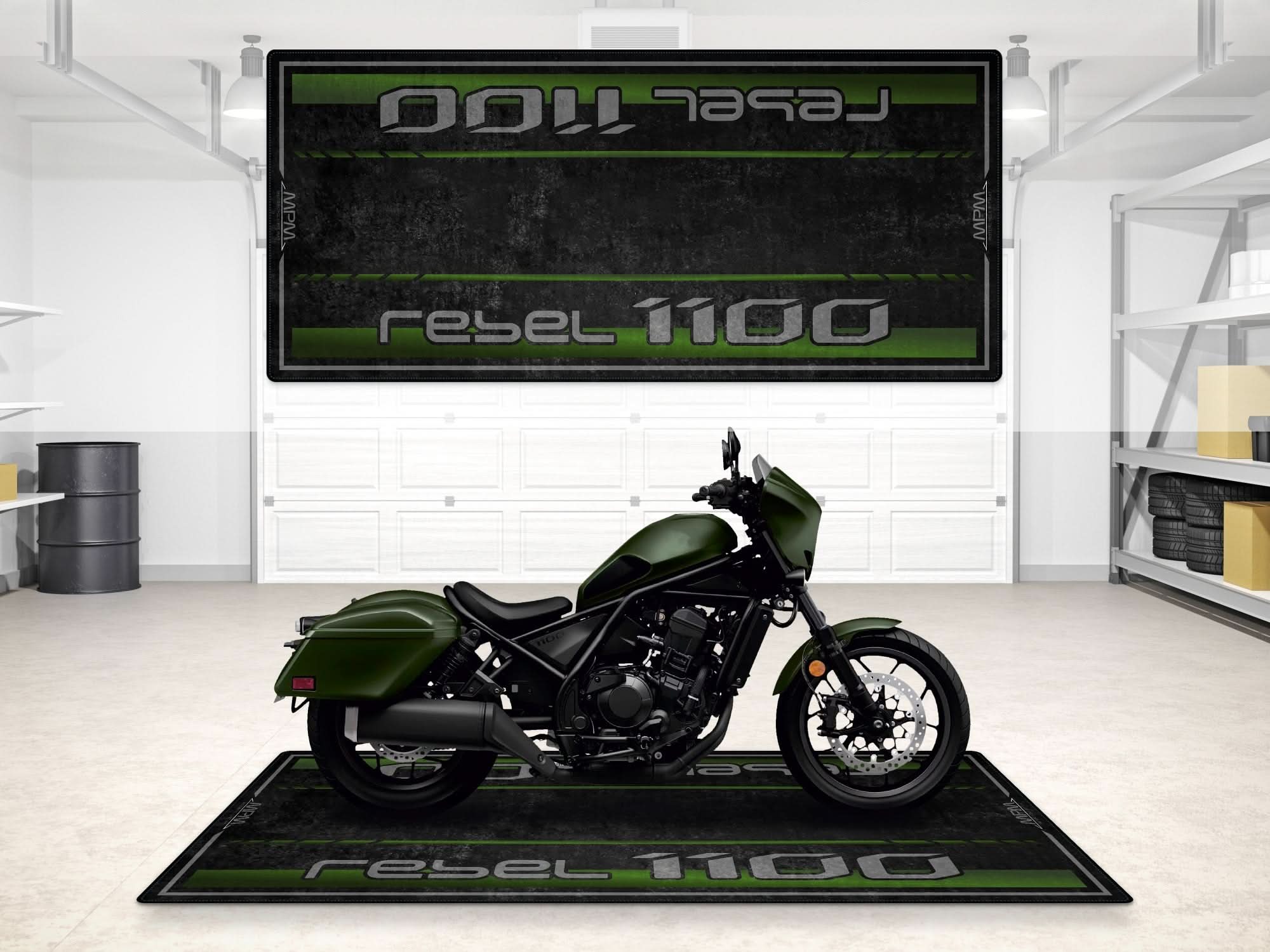 Designed Pit Mat for 224 Honda Rebel 11 Motorcycle - MM7438