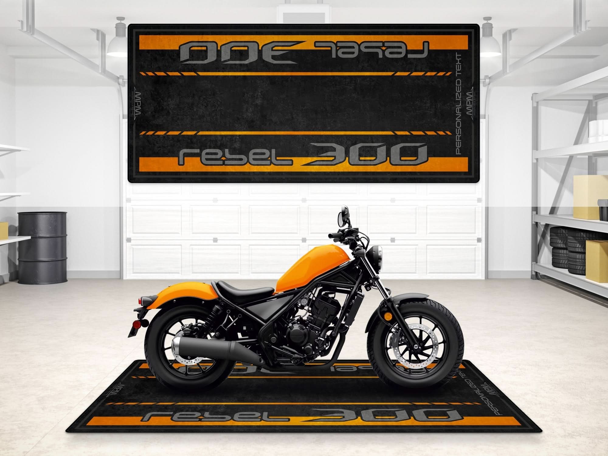 Designed Pit Mat for Honda Rebel 3 Motorcycle - MM744
