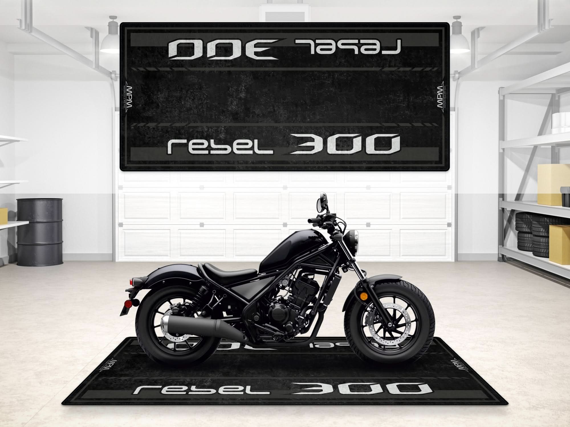 Designed Pit Mat for Honda Rebel 3 Motorcycle - MM744