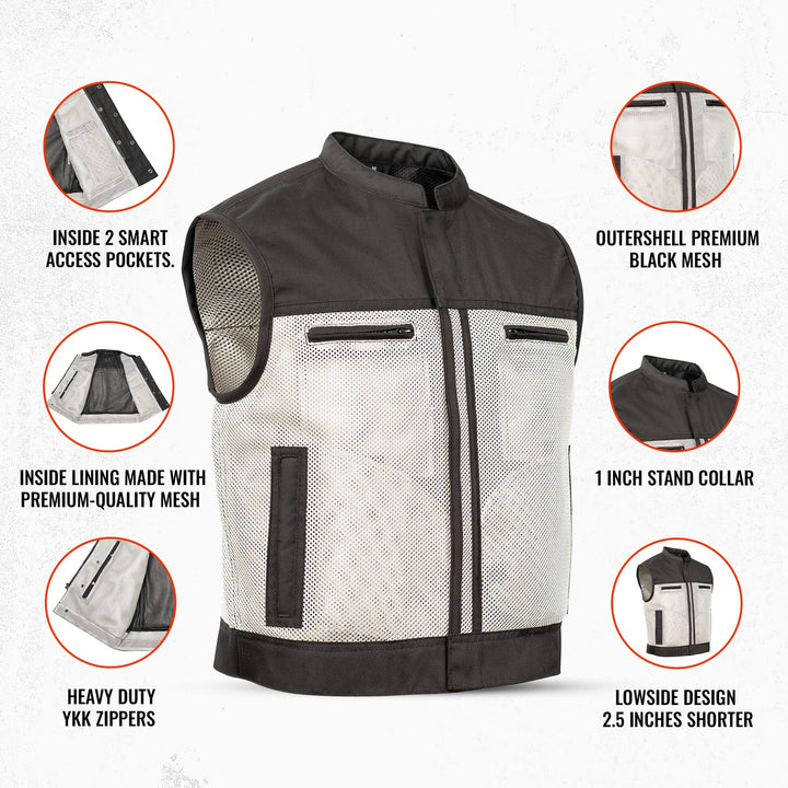 Blaze Men’s Motorcycle Mesh Vest