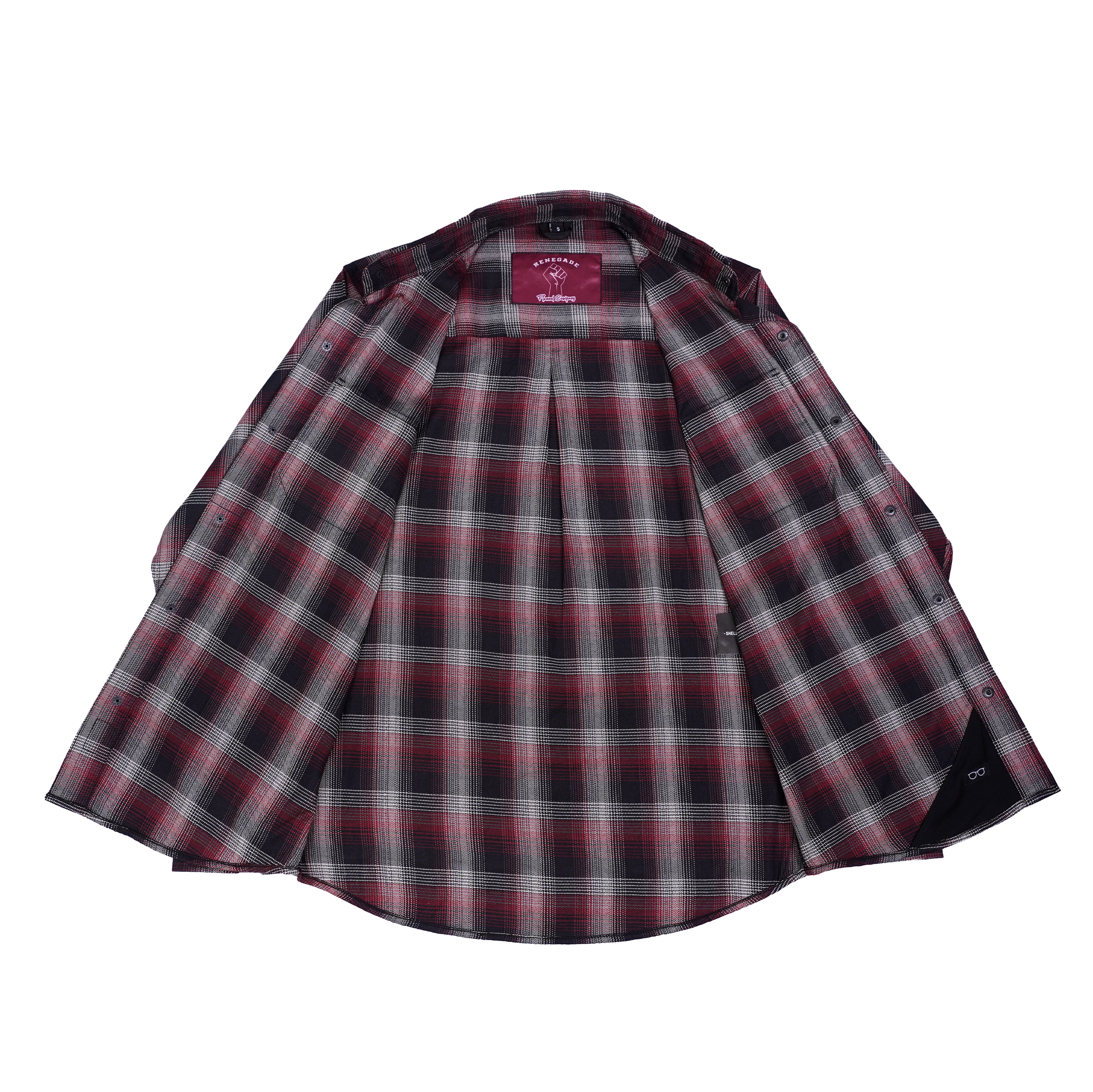Riveter Men’s Maroon, Black, and White Flannel