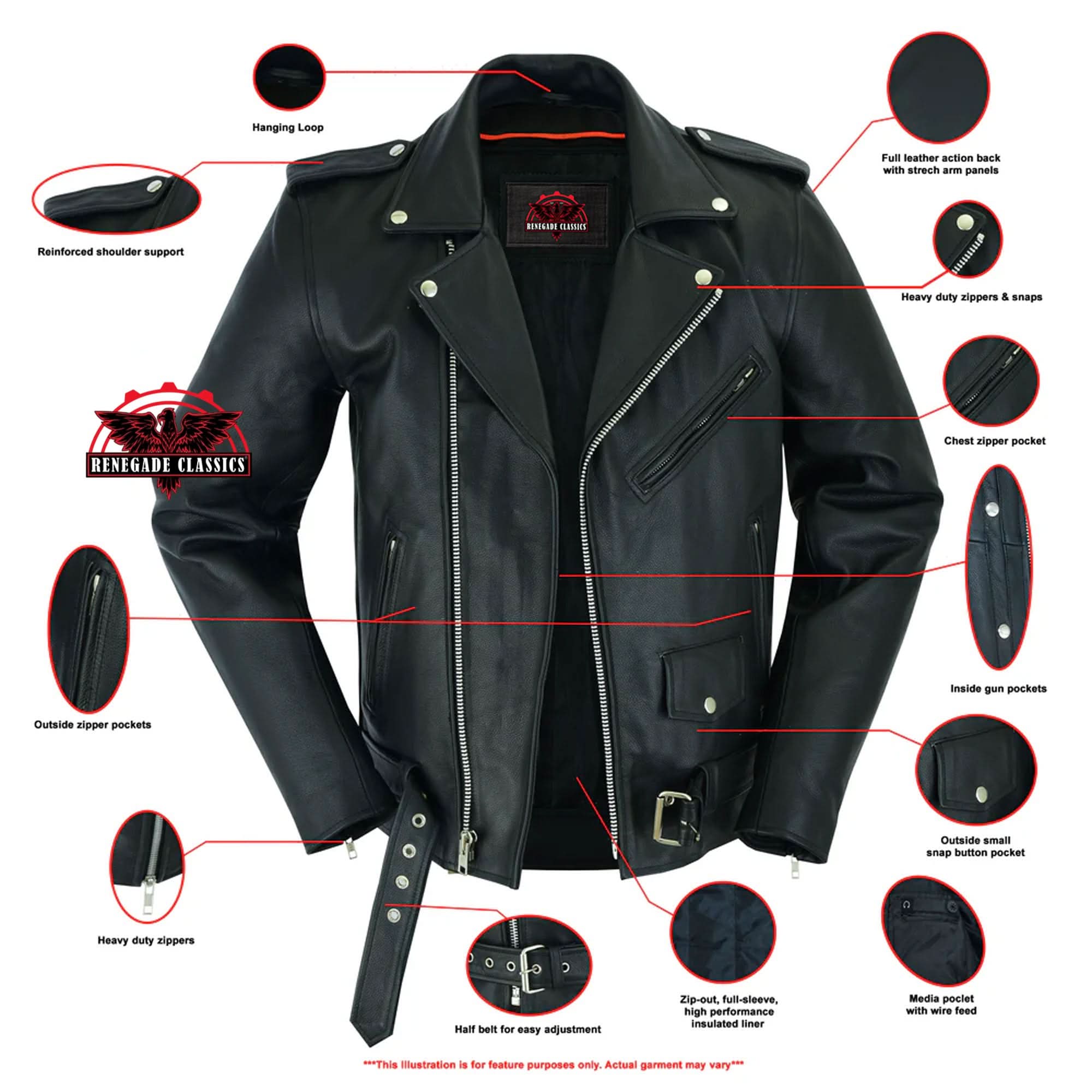 Command Men's Tall Motorcycle Jacket