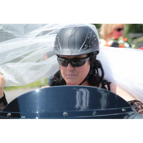 DIAMONDS IN THE RUFF - BADASS - Half Helmet Helmets Badass Helmets