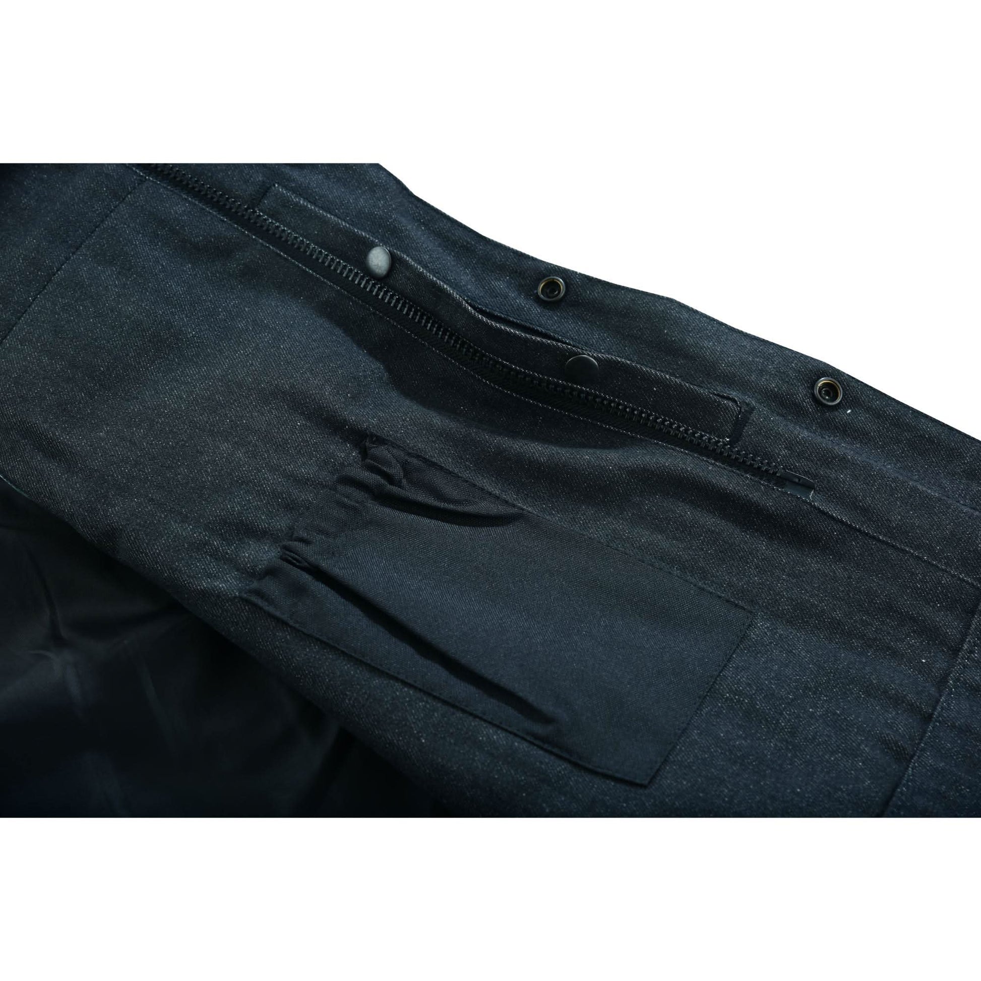 Blackfusion Men's Leather-Denim Combo Motorcycle Vest Men's Denim Vests Renegade Classics
