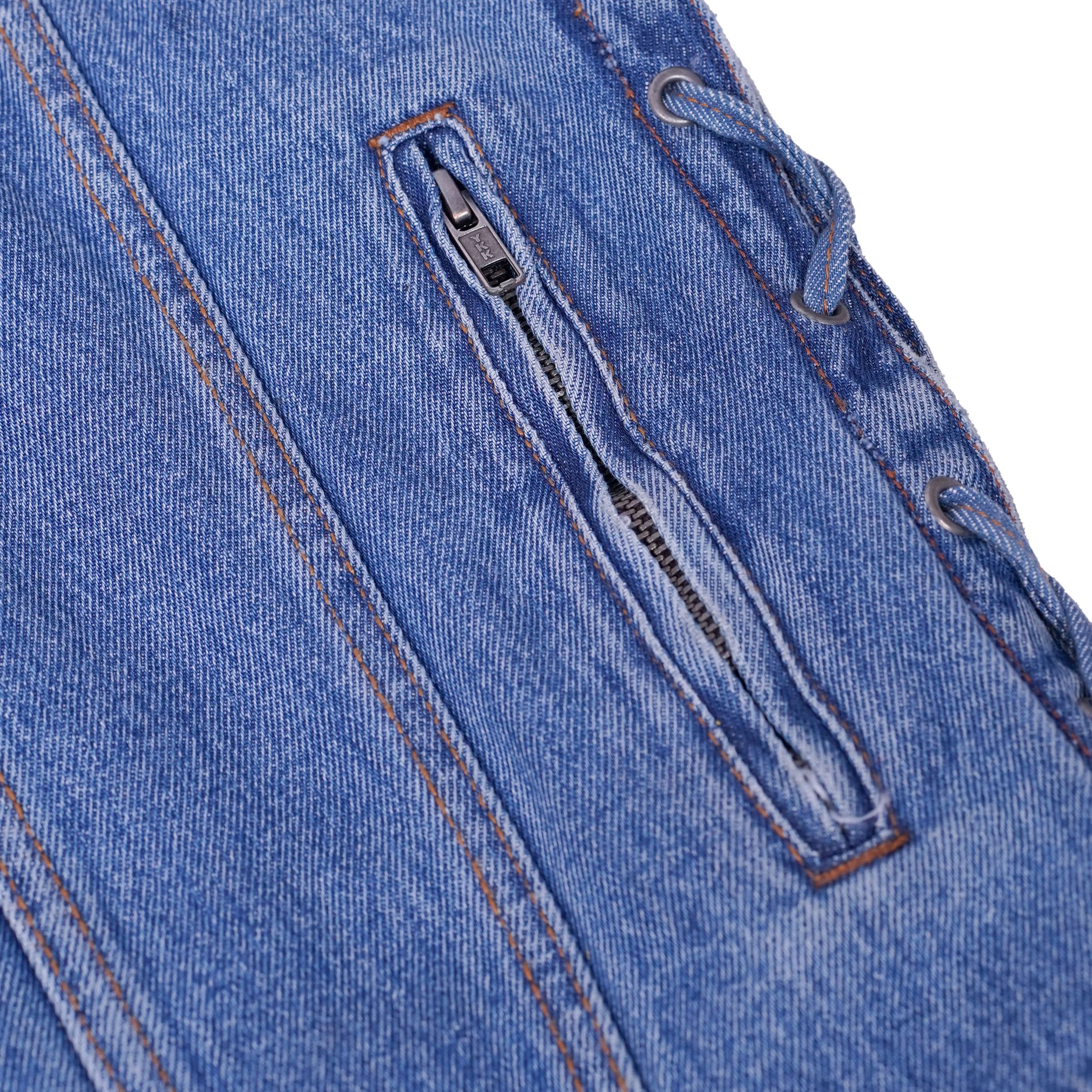 Seawaves Men's Blue Denim Motorcycle Vest