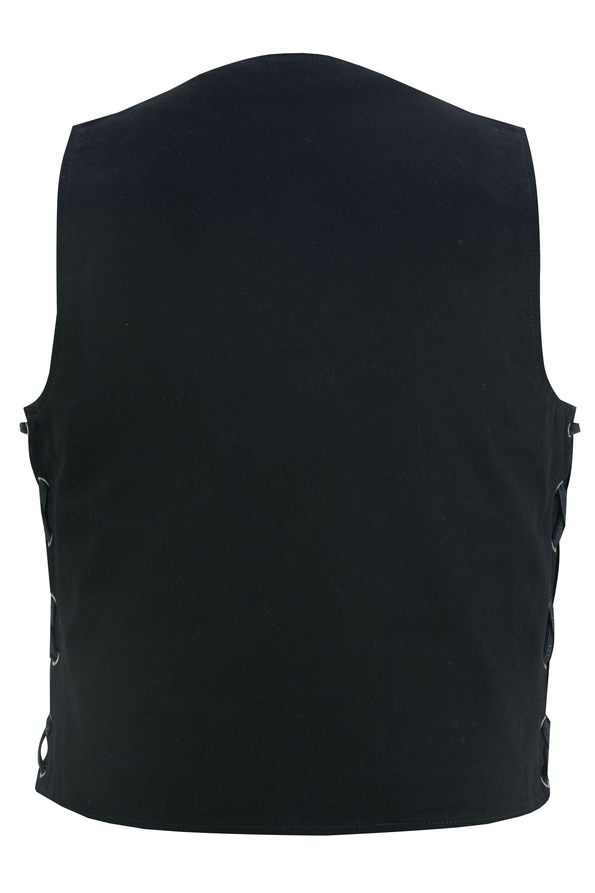 Rustborn Men's Denim Motorcycle Vest Men's Denim Vests Renegade Classics