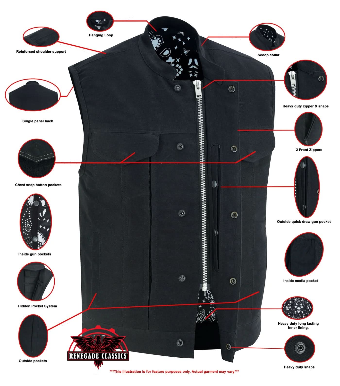 Strongarm Men's  canvas textile vest