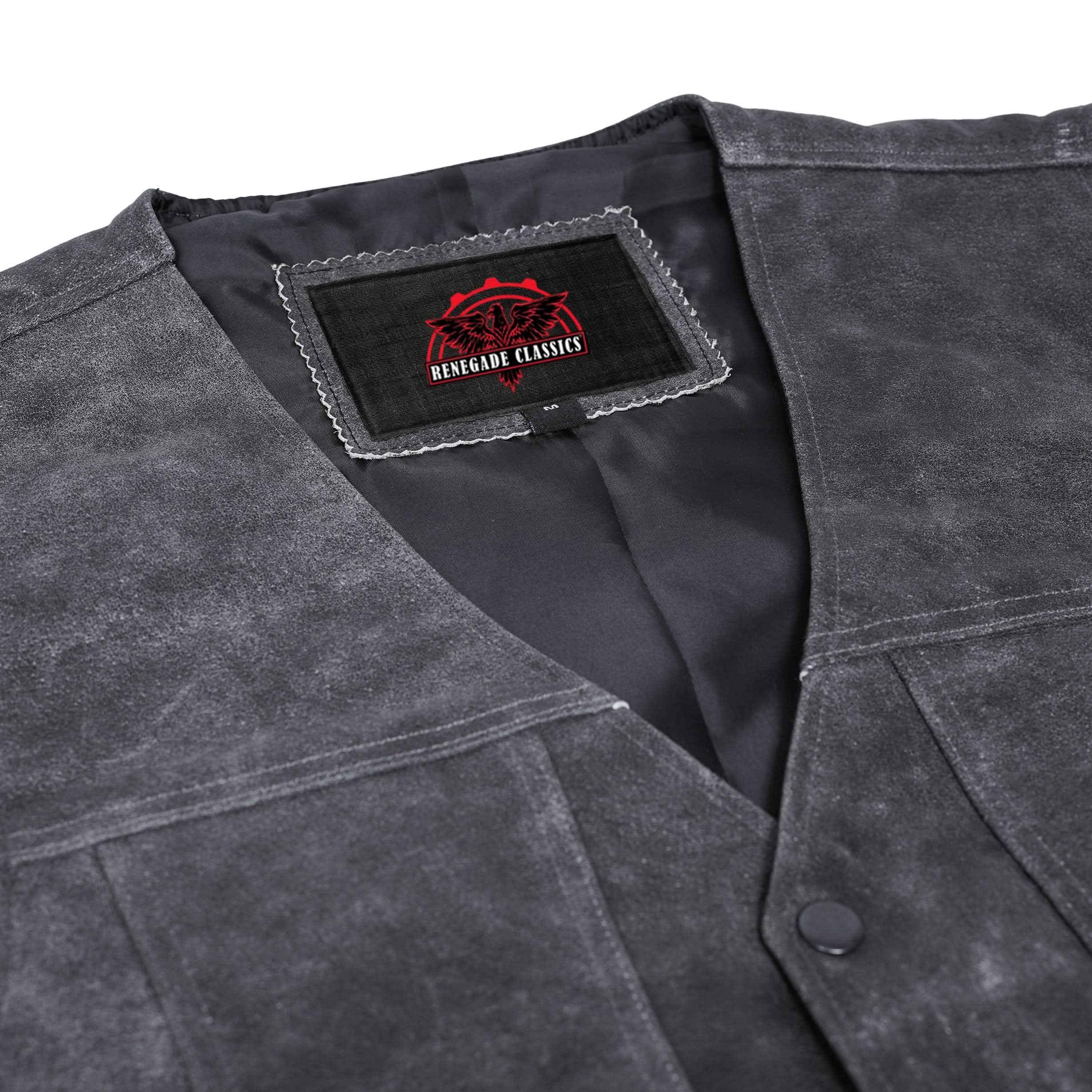 Urban Gray  Biker Leather Vest