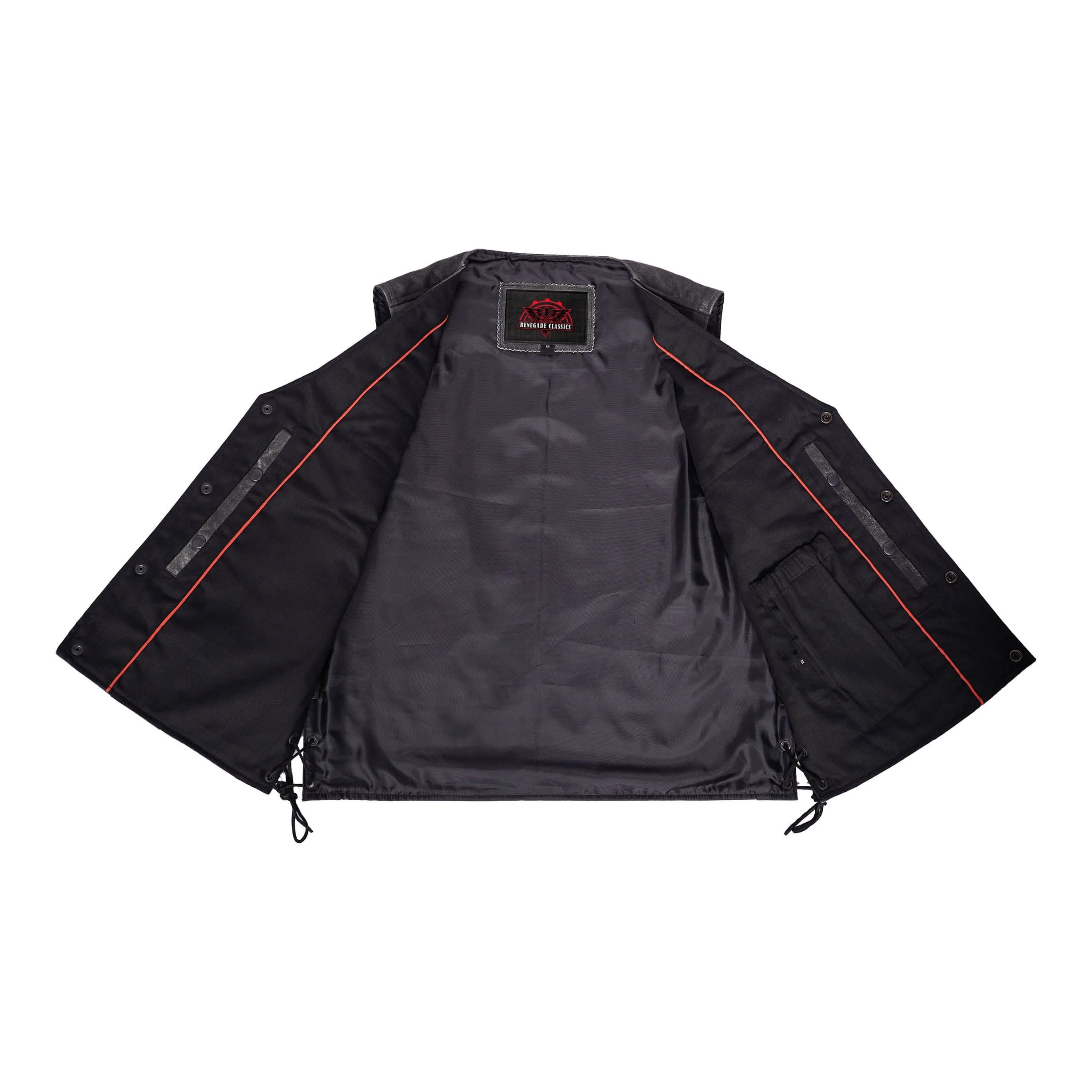 Urban Gray  Biker Leather Vest