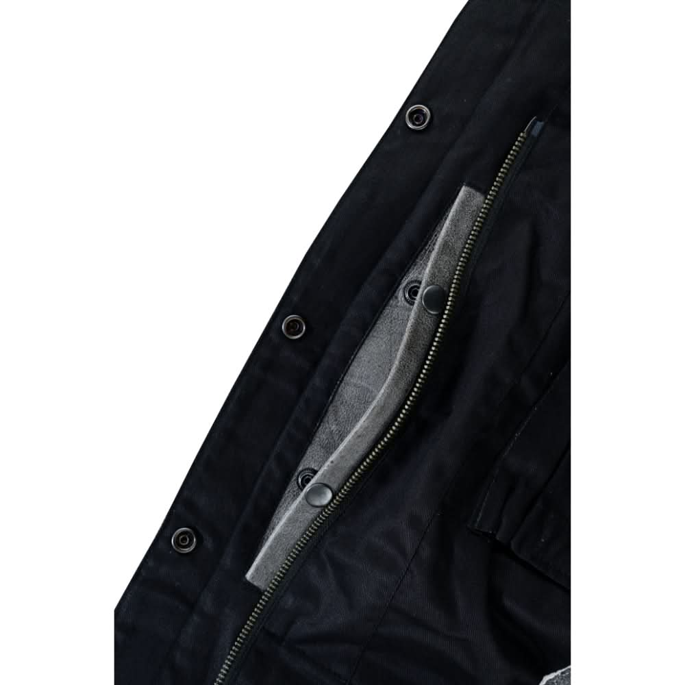 Vintage Men's Distressed Gray Leather Motorcycle Vest Men's Leather Vests Renegade Classics