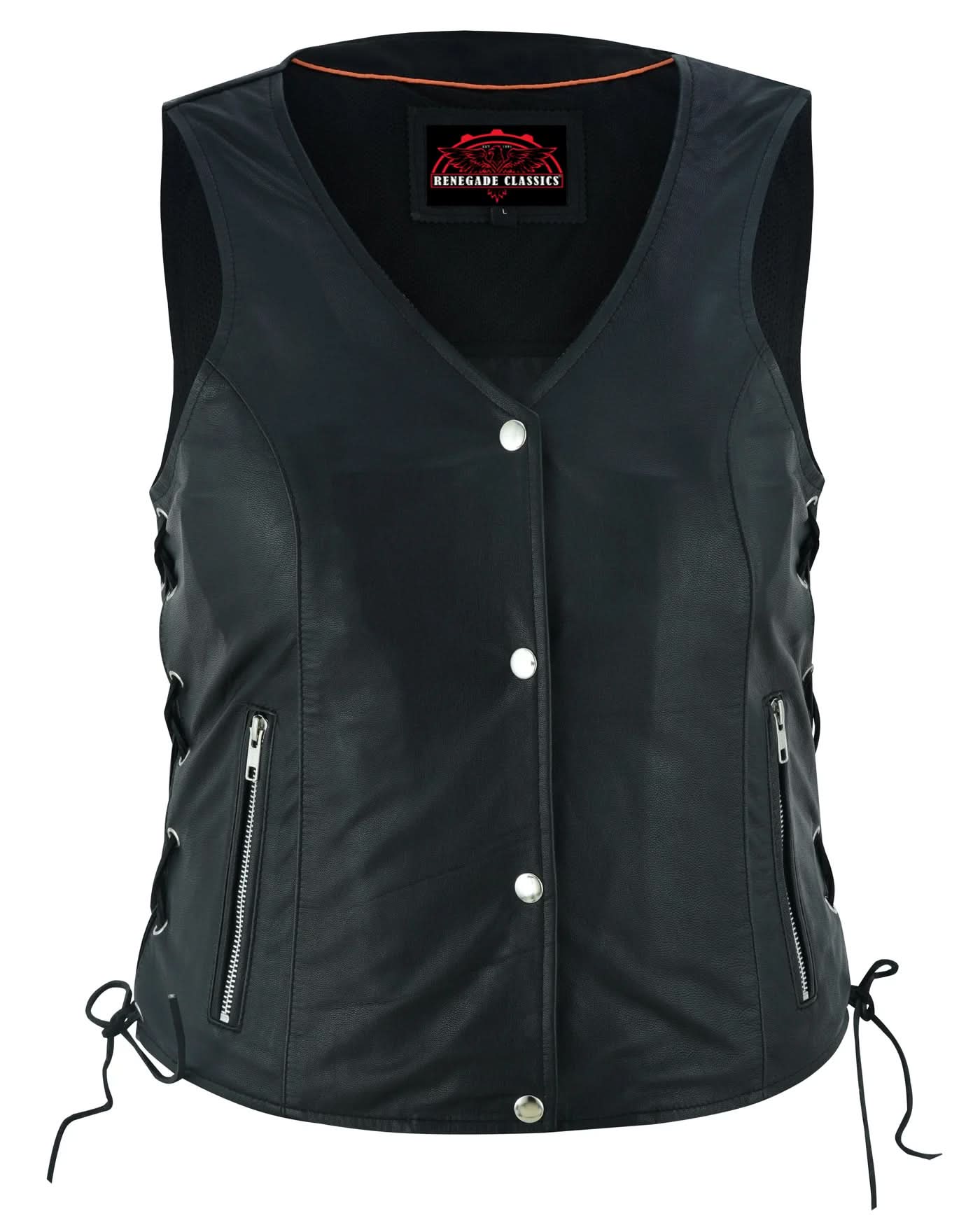 Ophora Women's leather motorcycle vest