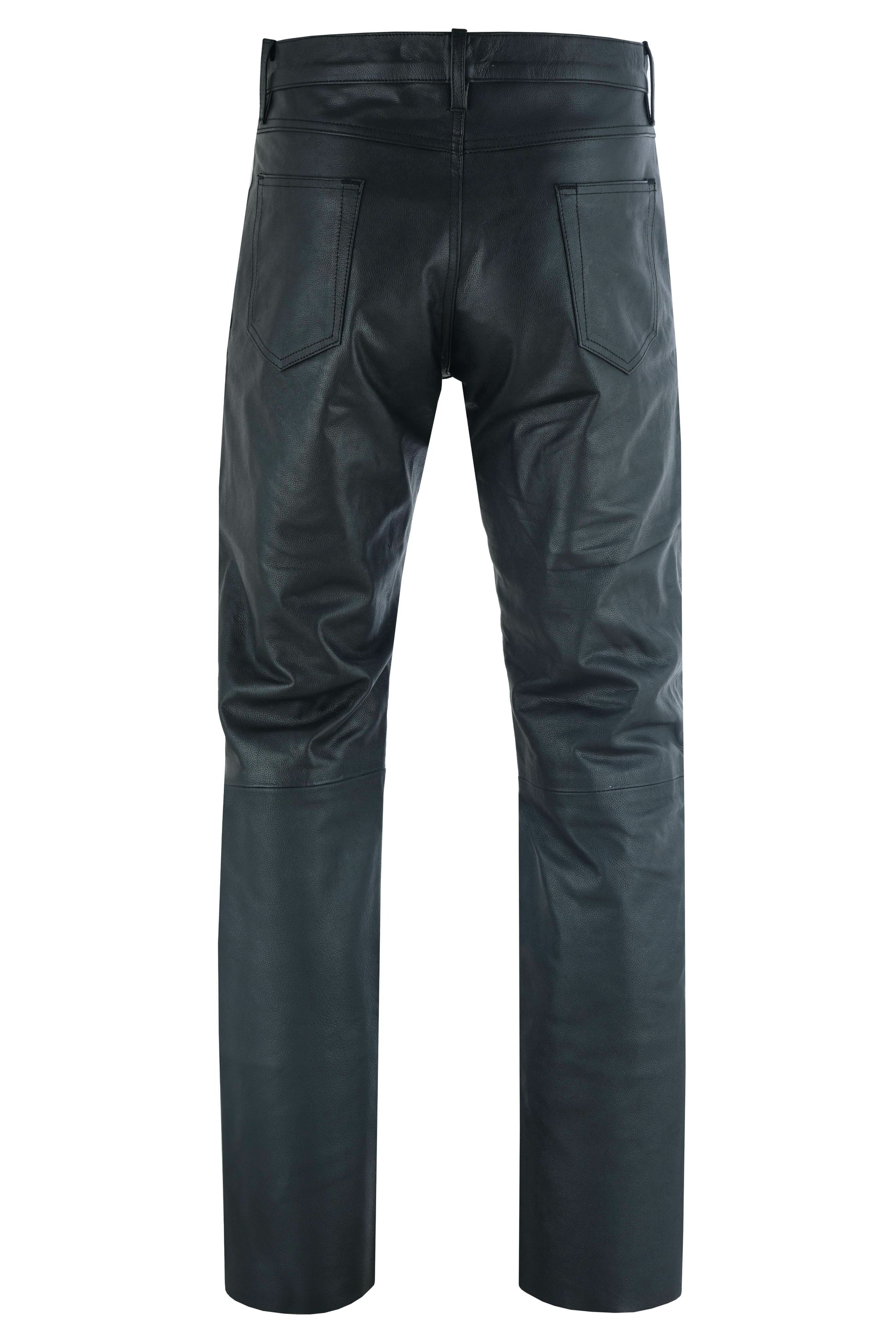 DS Women's Classic 5 Pocket Black Casual Motorcycle Leather Pants Chaps & Pants Renegade Classics