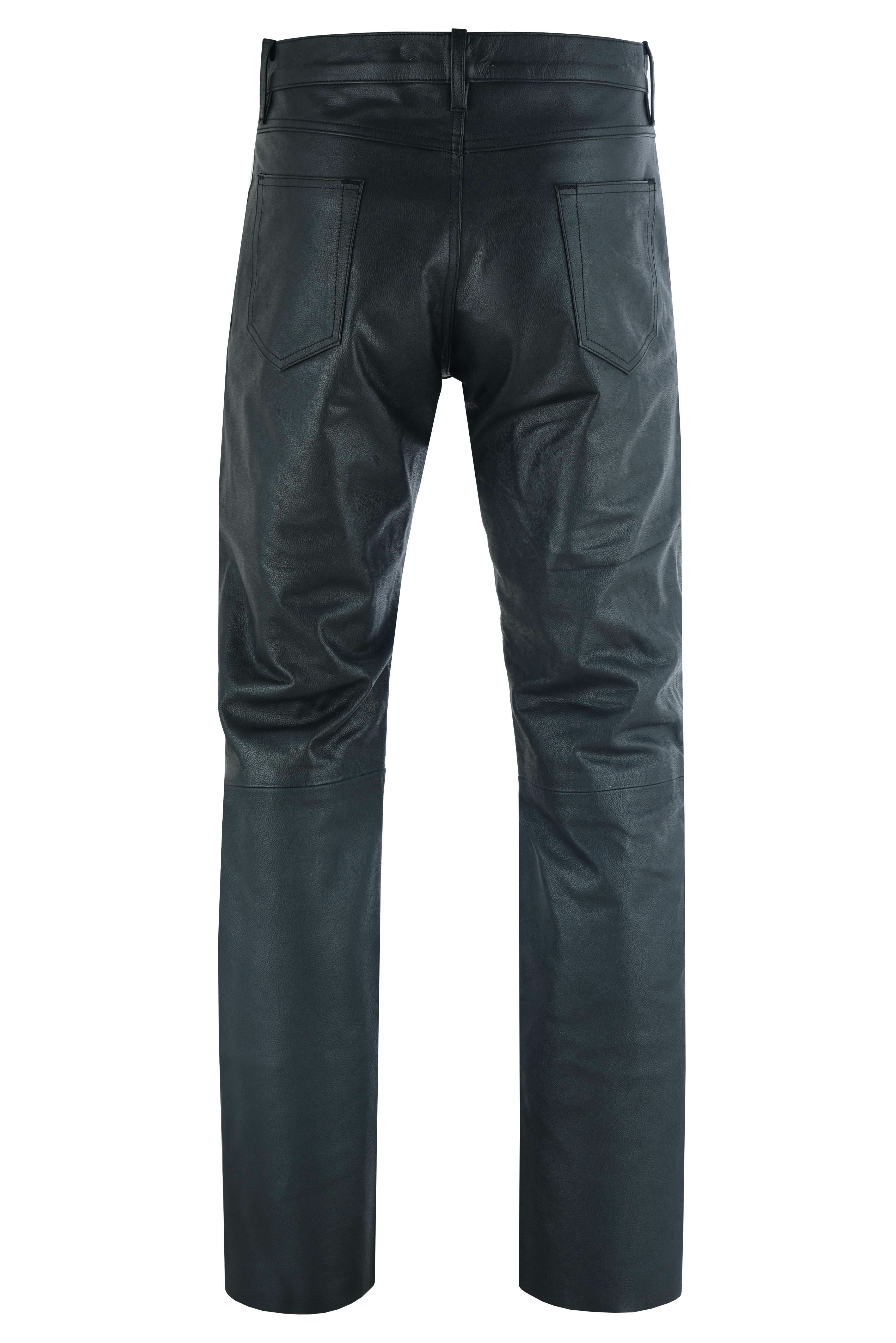 DS Women's Classic 5 Pocket Black Casual Motorcycle Leather Pants Chaps & Pants Renegade Classics