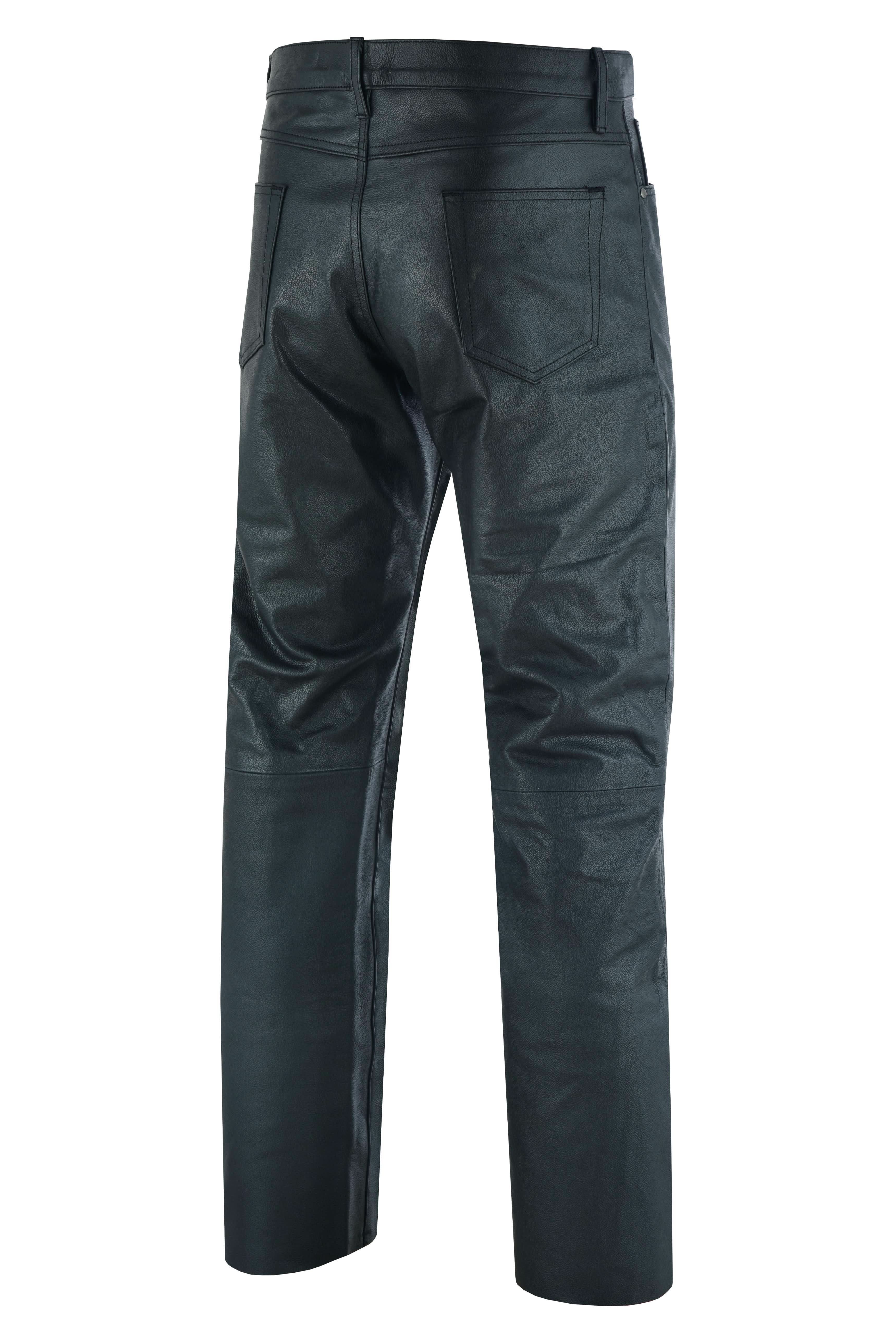 DS Women's Classic 5 Pocket Black Casual Motorcycle Leather Pants Chaps & Pants Renegade Classics